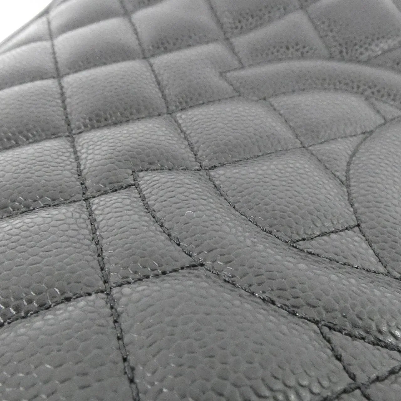 CHANEL 50995 Shoulder Grained Calfskin Black Grained Calfskin Rank A - Thumbnail 6