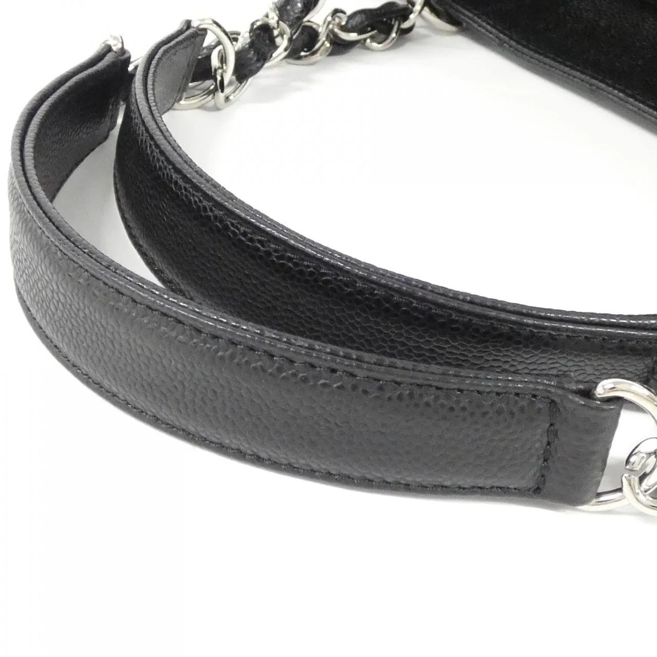 CHANEL 50995 Shoulder Grained Calfskin Black Grained Calfskin Rank A - Thumbnail 7