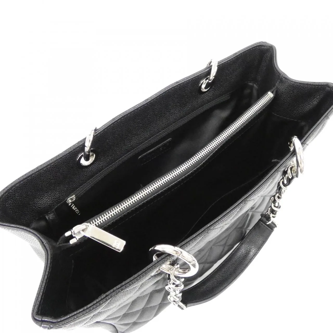 CHANEL 50995 Shoulder Grained Calfskin Black Grained Calfskin Rank A - Thumbnail 8