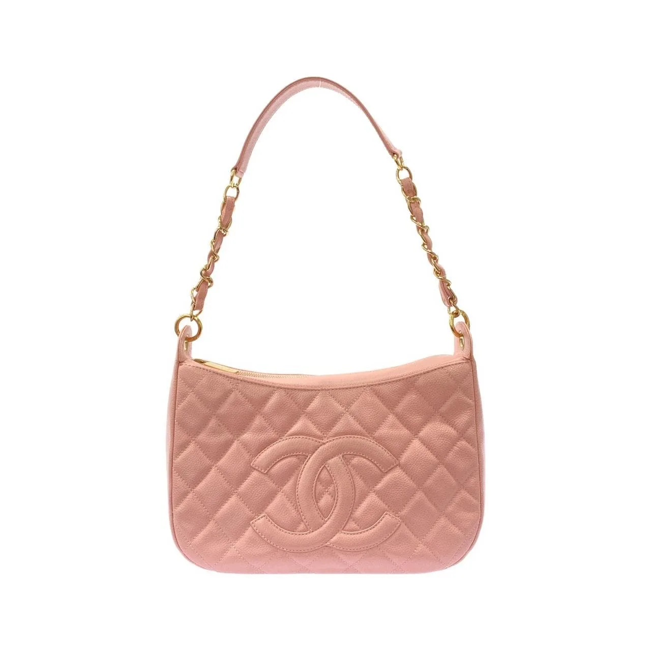 CHANEL Matelasse 20993 Shoulder Grained Calfskin Pink