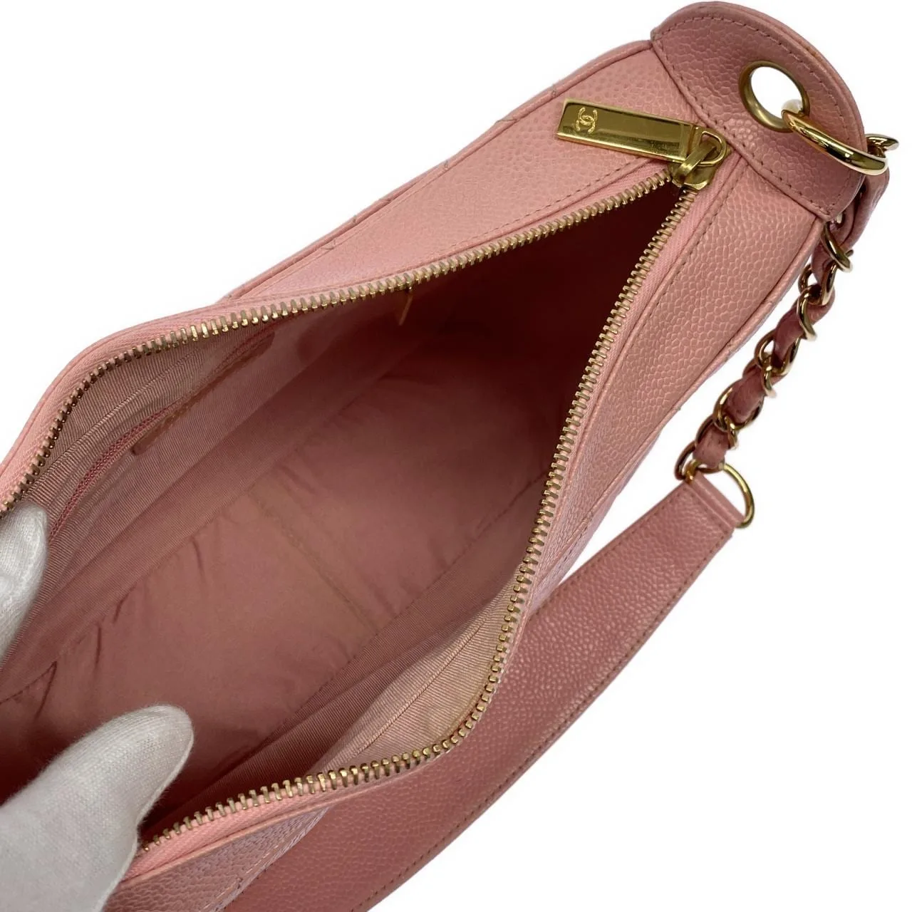 CHANEL Matelasse 20993 Shoulder Grained Calfskin Pink Grained Calfskin Rank A - Thumbnail 8