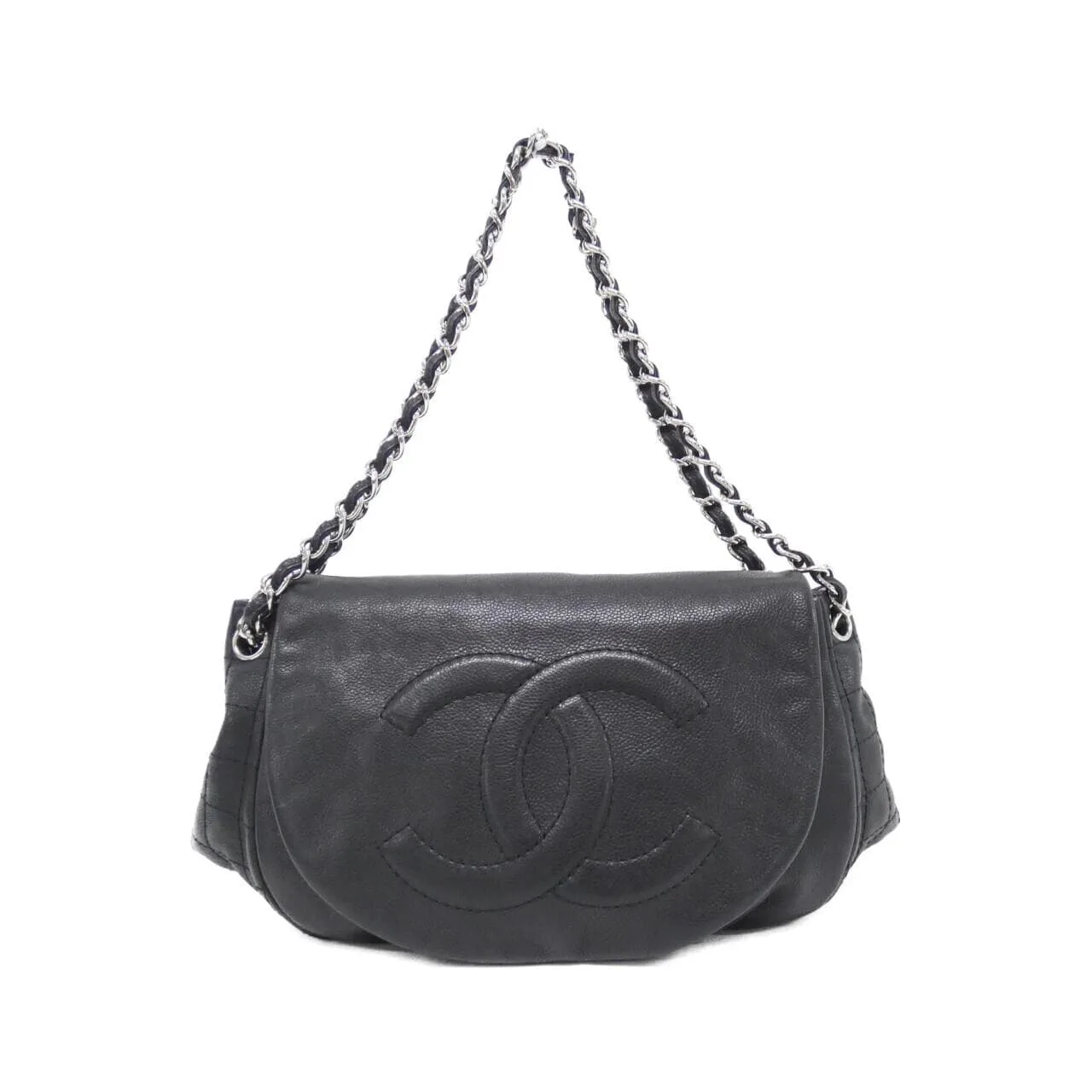 CHANEL 40022 Shoulder Grained Calfskin