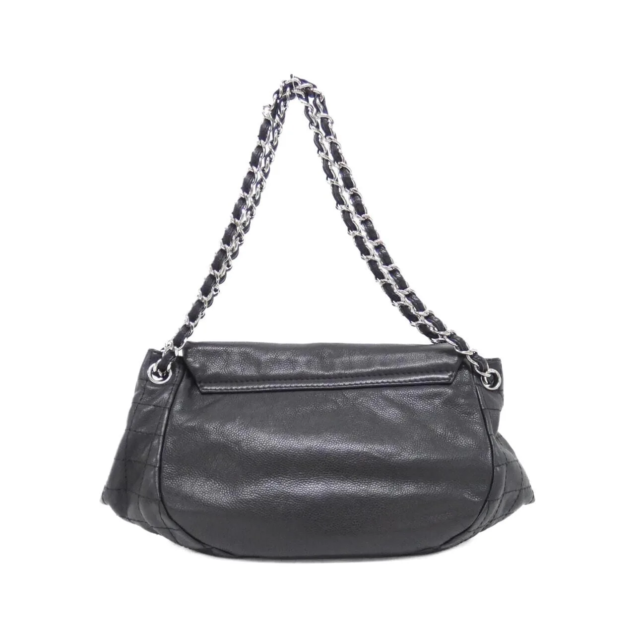 CHANEL 40022 Shoulder Grained Calfskin Black Grained Calfskin Rank A - Thumbnail 2