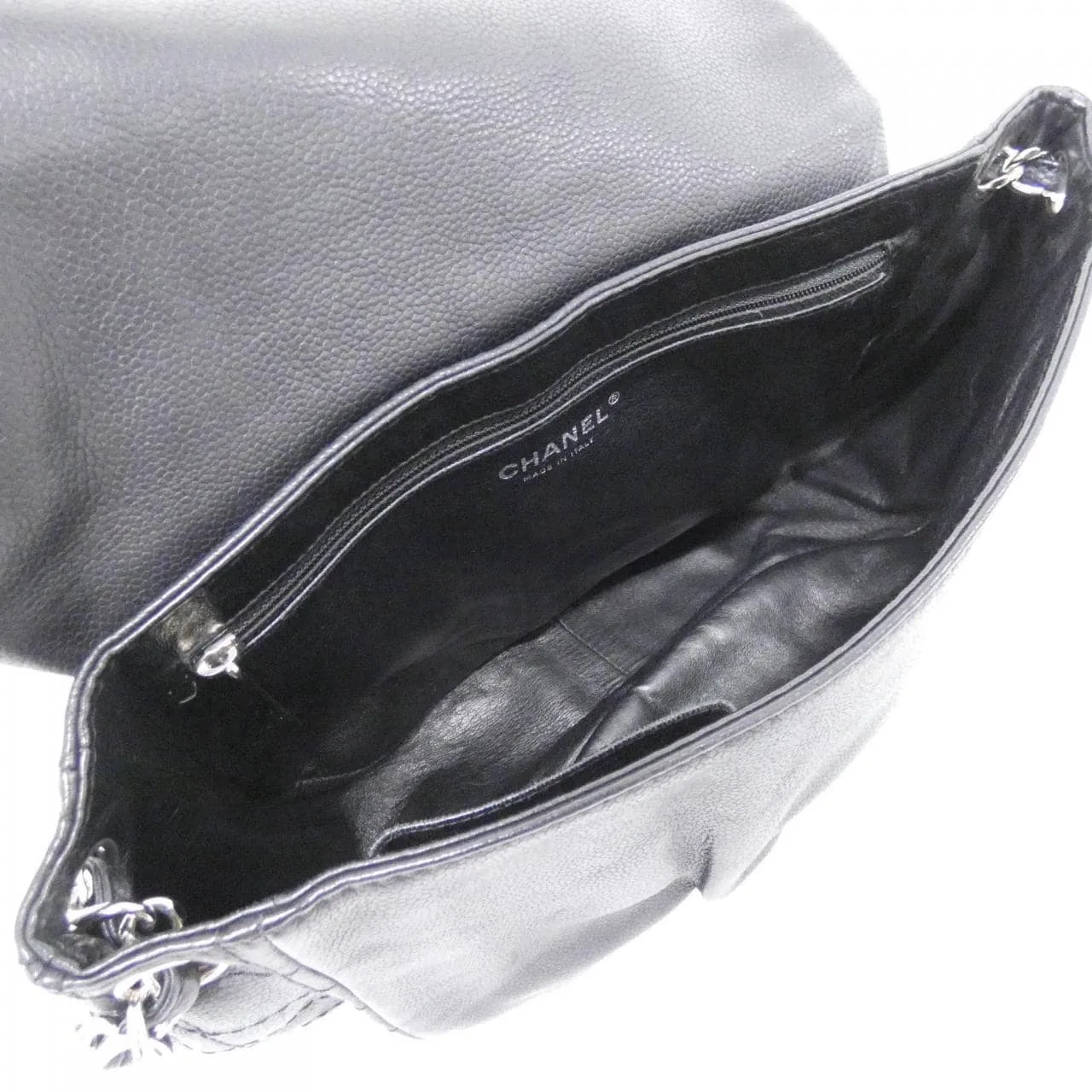 CHANEL 40022 Shoulder Grained Calfskin Black Grained Calfskin Rank A - Thumbnail 5