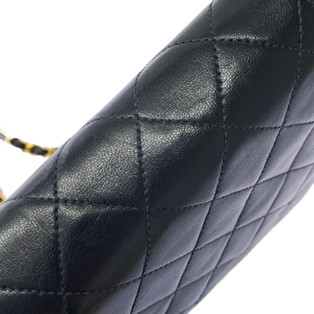 CHANEL 03570 Shoulder Lambskin Black Lambskin Rank A - Thumbnail 5