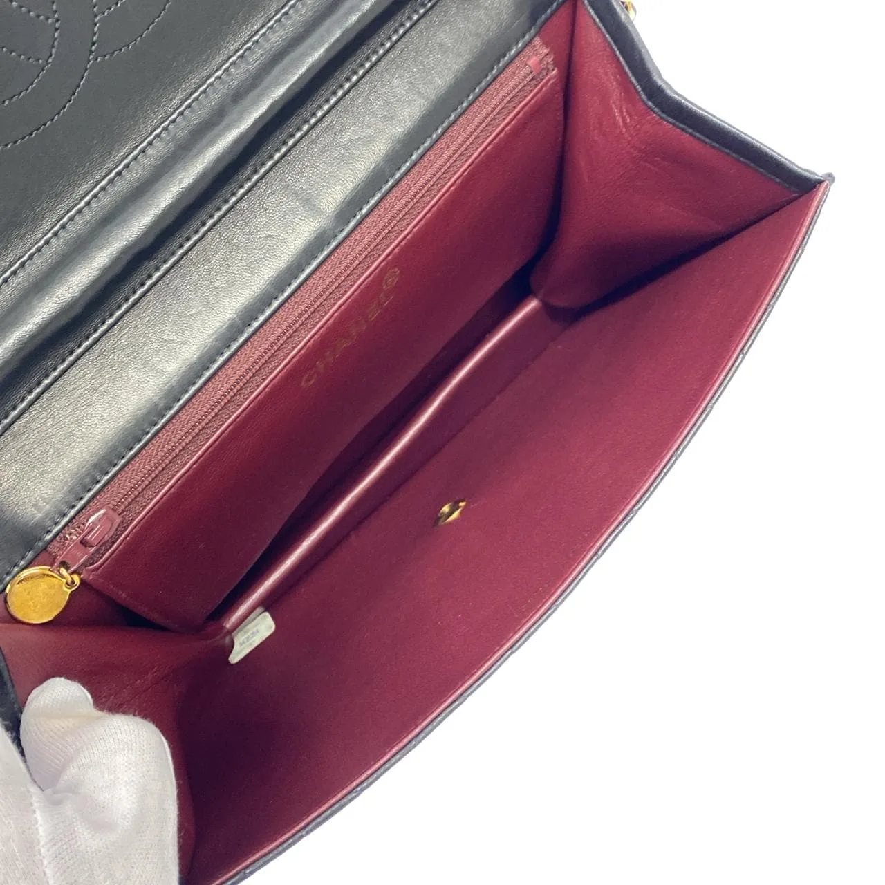 CHANEL 03570 Shoulder Lambskin Black Lambskin Rank A - Thumbnail 7