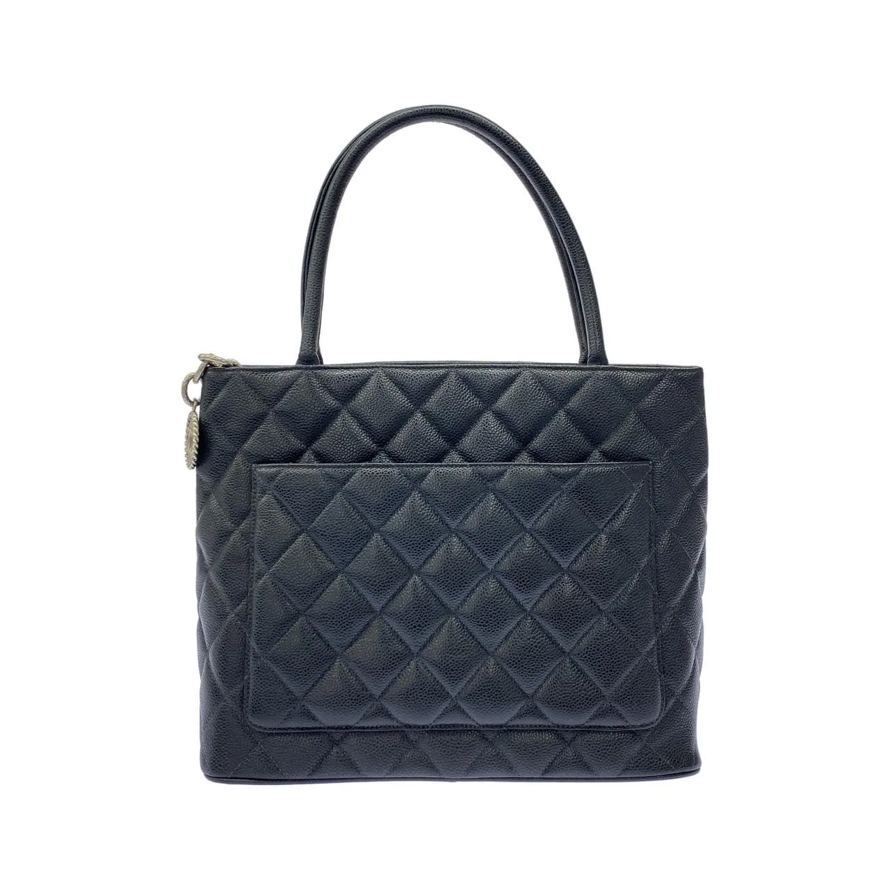 CHANEL Matelasse 1804 Handbag Grained Calfskin Black Grained Calfskin Rank A - Thumbnail 2