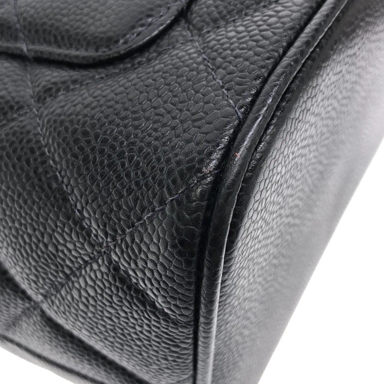 CHANEL Matelasse 1804 Handbag Grained Calfskin Black Grained Calfskin Rank A - Thumbnail 3