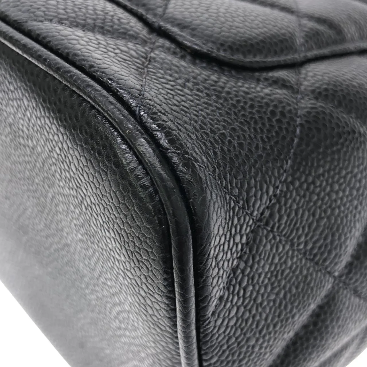 CHANEL Matelasse 1804 Handbag Grained Calfskin Black Grained Calfskin Rank A - Thumbnail 4