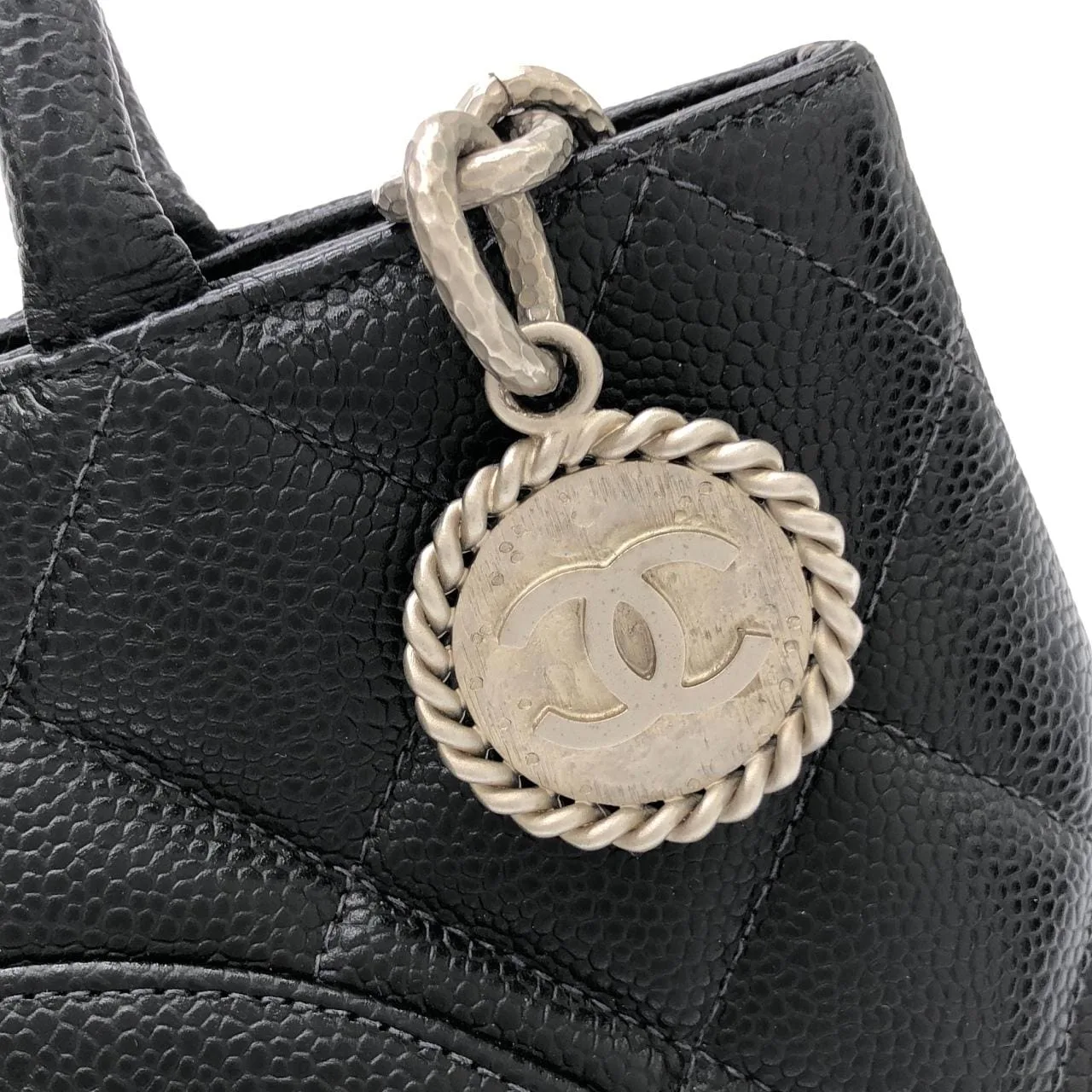 CHANEL Matelasse 1804 Handbag Grained Calfskin Black Grained Calfskin Rank A - Thumbnail 5