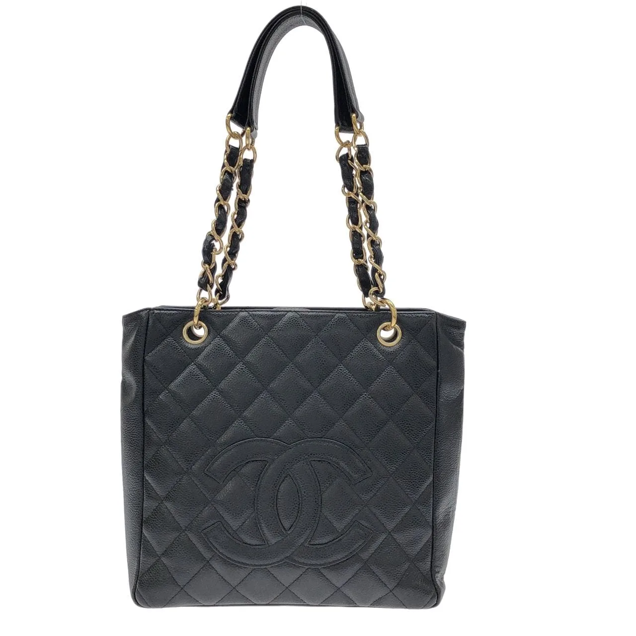 CHANEL 20994 Shoulder Grained Calfskin Black