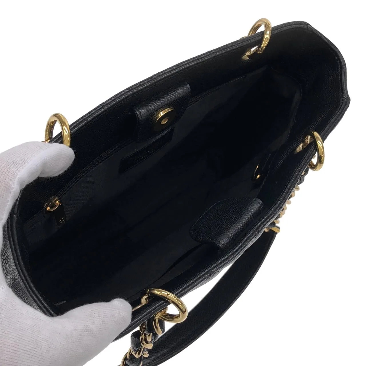 CHANEL 20994 Shoulder Grained Calfskin Black Grained Calfskin Rank A - Thumbnail 6