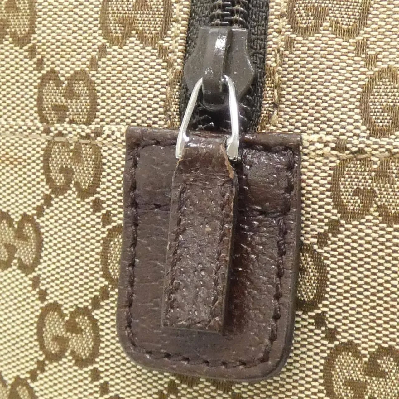 GUCCI 146310 Boston Canvas 米色 帆布 中古品A - 縮圖 6