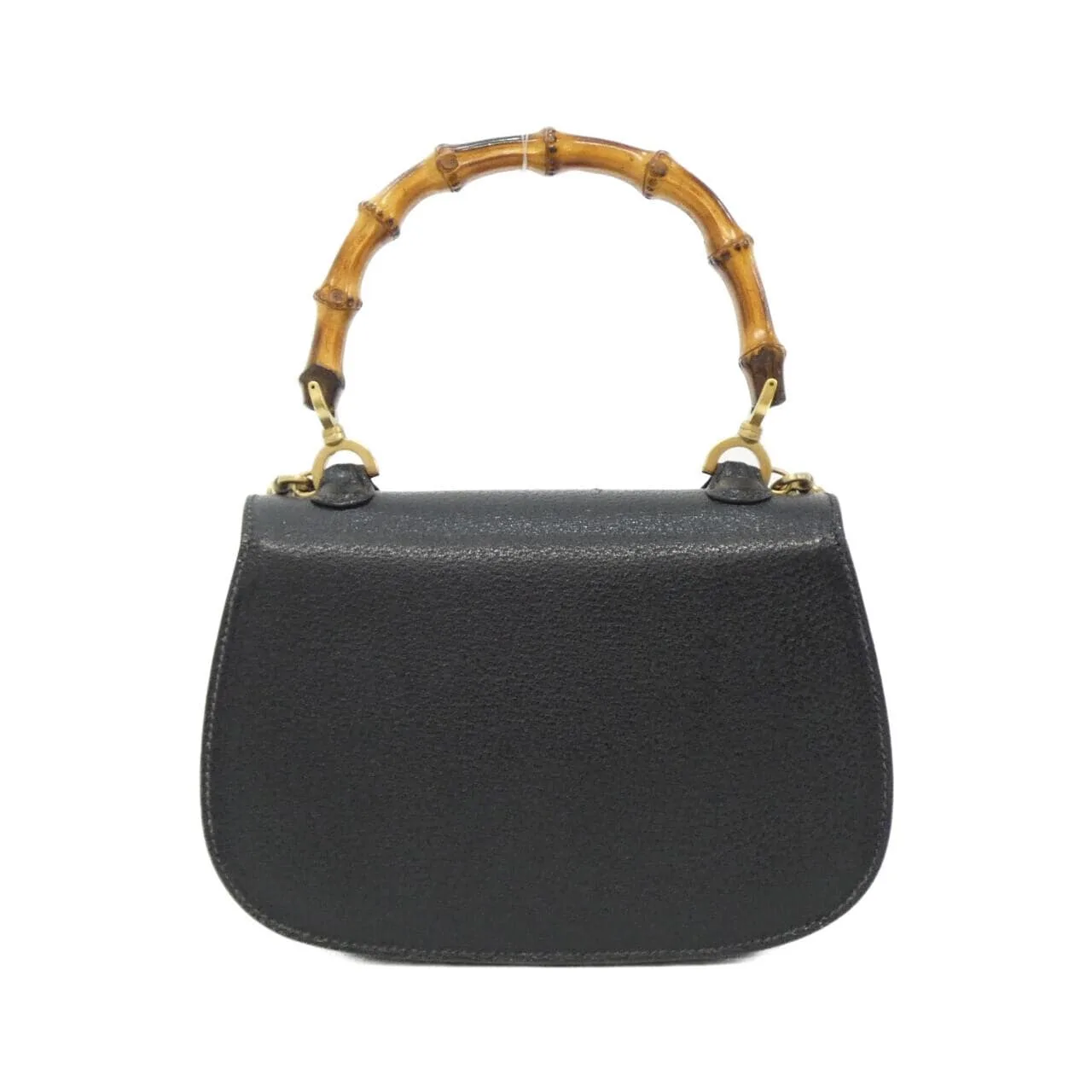 GUCCI 000 1014 Handbag Leather Black Leather Rank A - Thumbnail 2