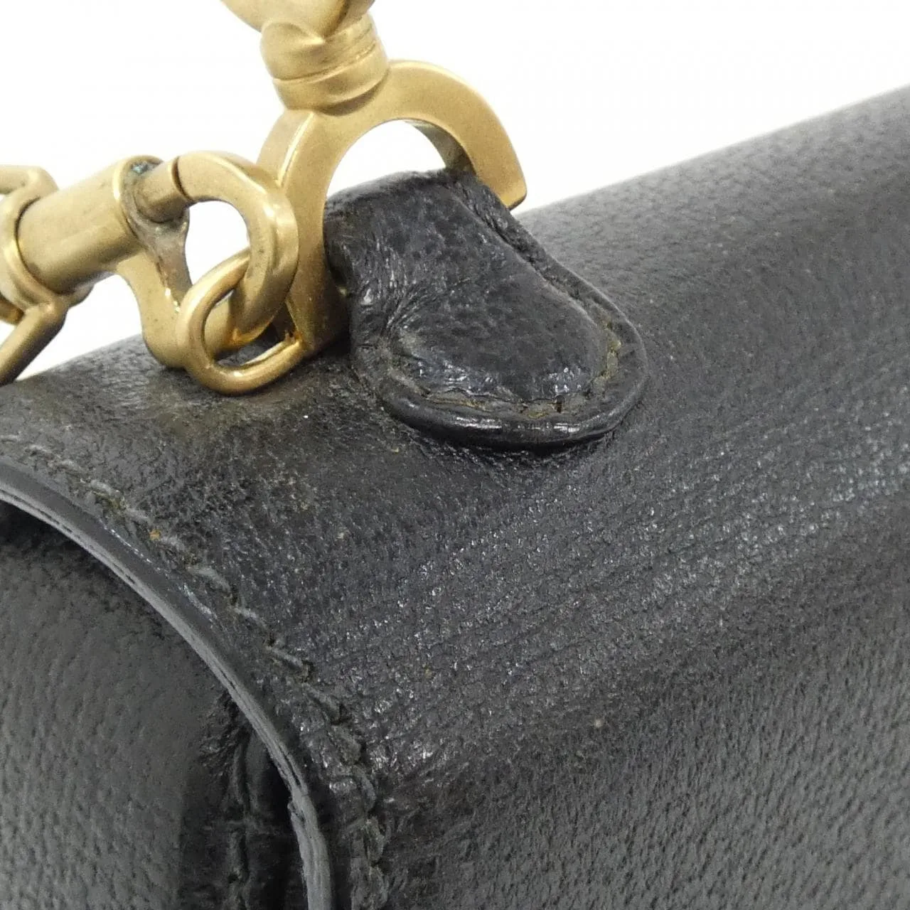 GUCCI 000 1014 Handbag Leather Black Leather Rank A - Thumbnail 7