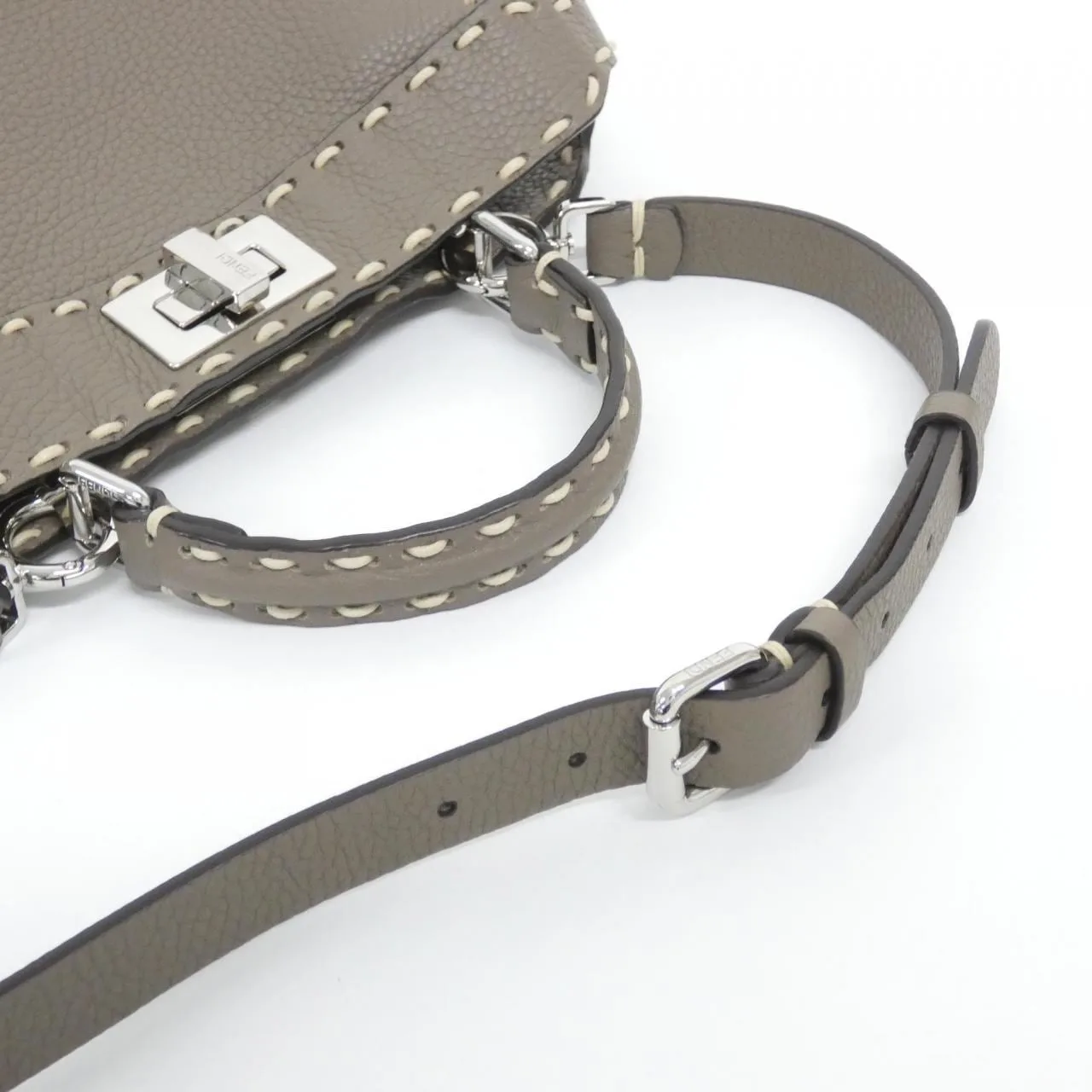 FENDI Peekaboo 8BN327 AFQ8 Handbag Black Rank A - Thumbnail 4