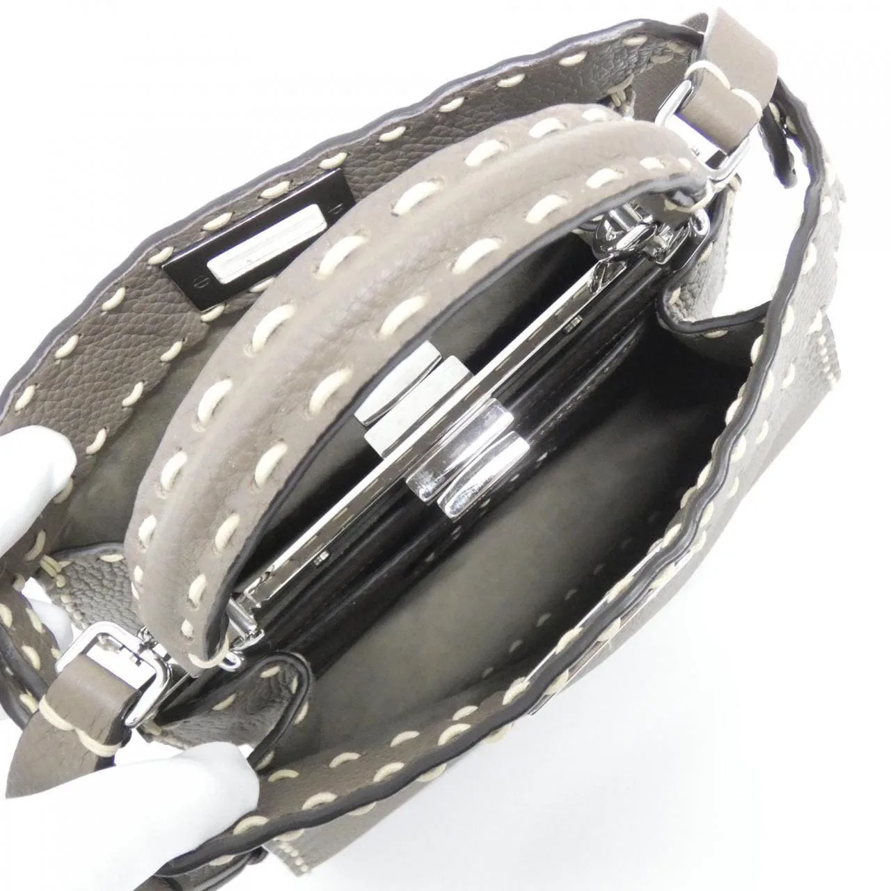 FENDI Peekaboo 8BN327 AFQ8 Handbag Black Rank A - Thumbnail 5