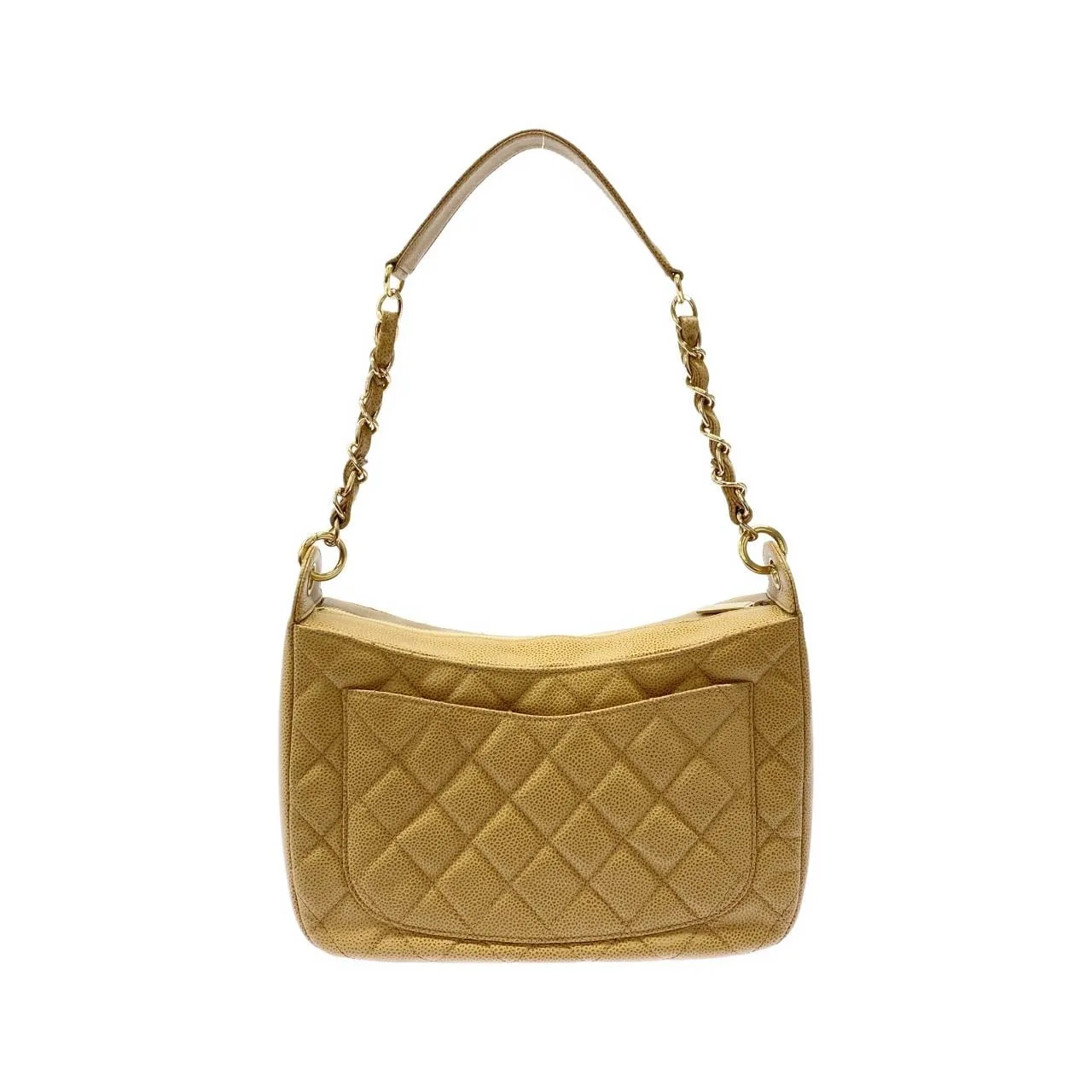 CHANEL Matelasse 20993 Shoulder Grained Calfskin Beige Grained Calfskin Rank A - Thumbnail 2