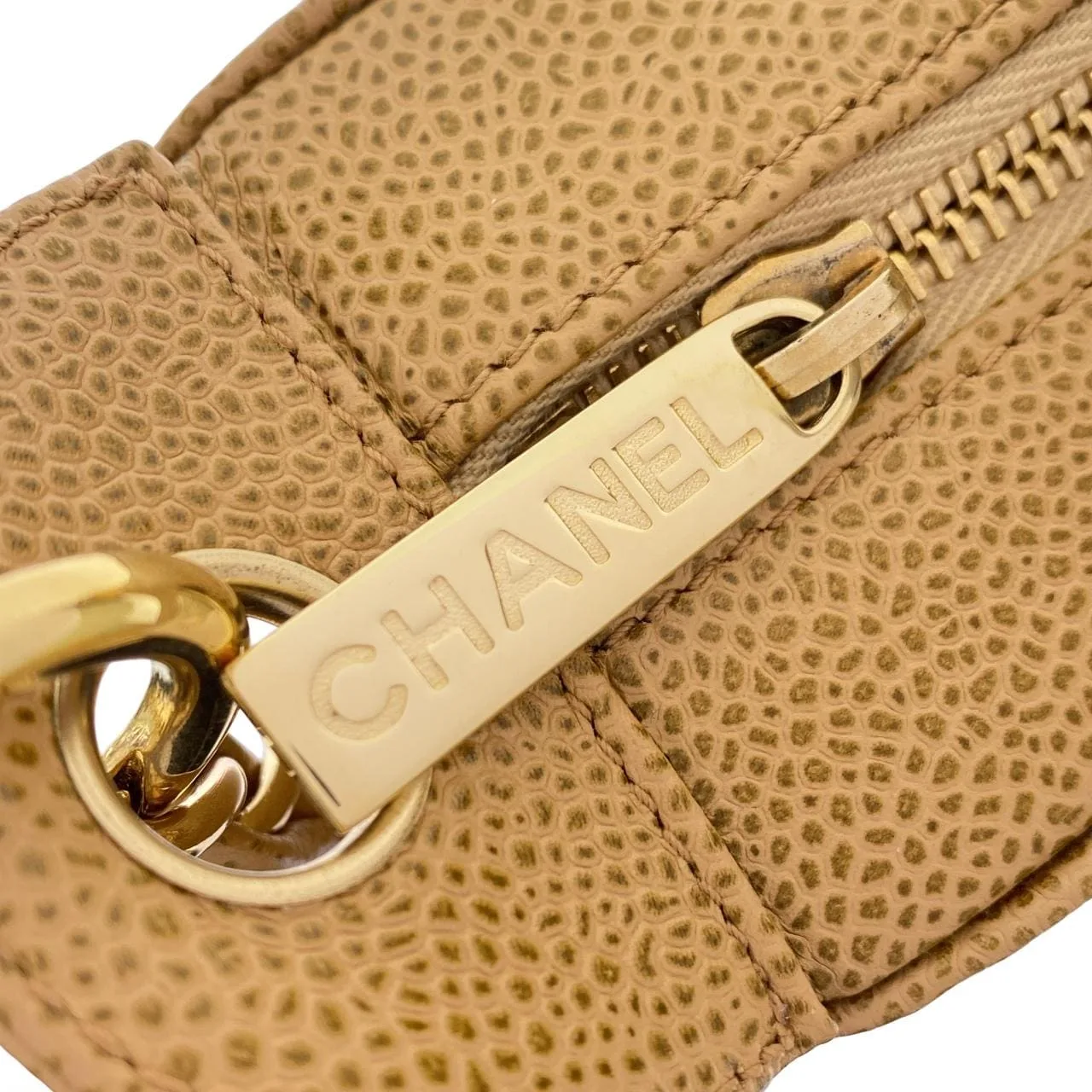 CHANEL Matelasse 20993 Shoulder Grained Calfskin Beige Grained Calfskin Rank A - Thumbnail 4