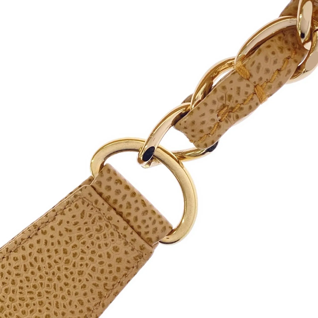 CHANEL Matelasse 20993 Shoulder Grained Calfskin Beige Grained Calfskin Rank A - Thumbnail 5