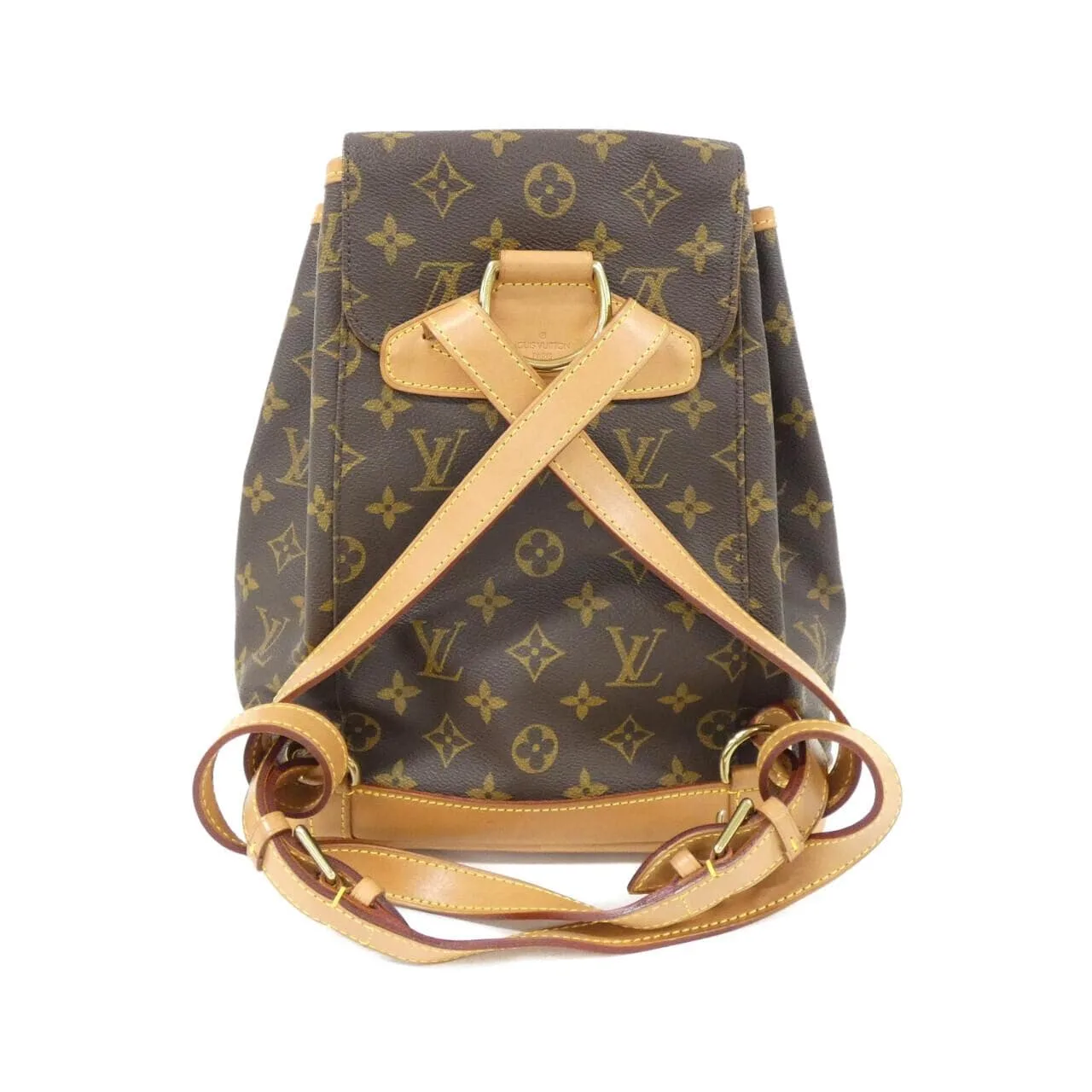 LOUIS VUITTON Montsouris M51136 Backpack Monogram 黑色 Monogram 中古品A - 縮圖 2