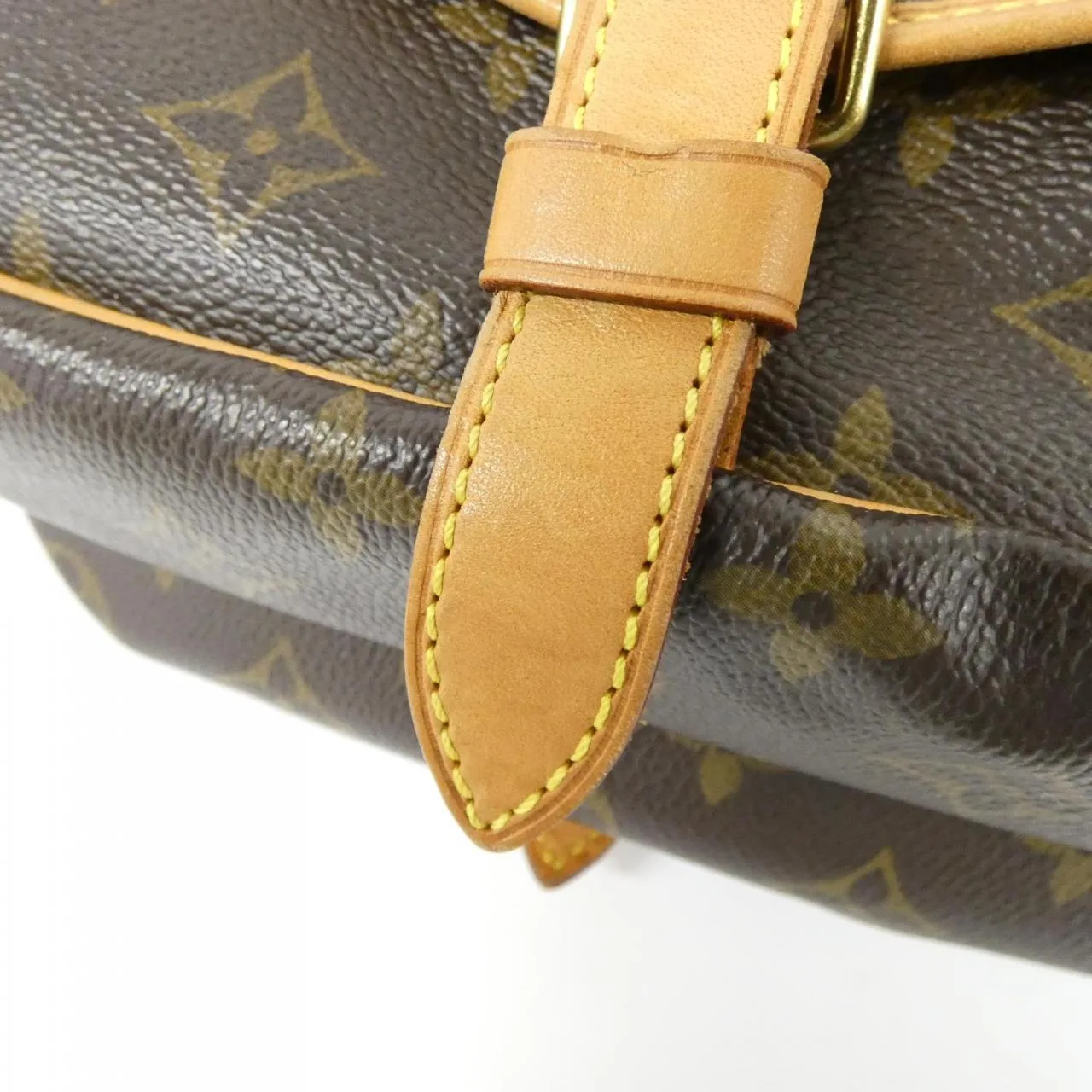 LOUIS VUITTON Saumur M42256 Shoulder Monogram 黑色 Monogram 中古品B - 縮圖 2