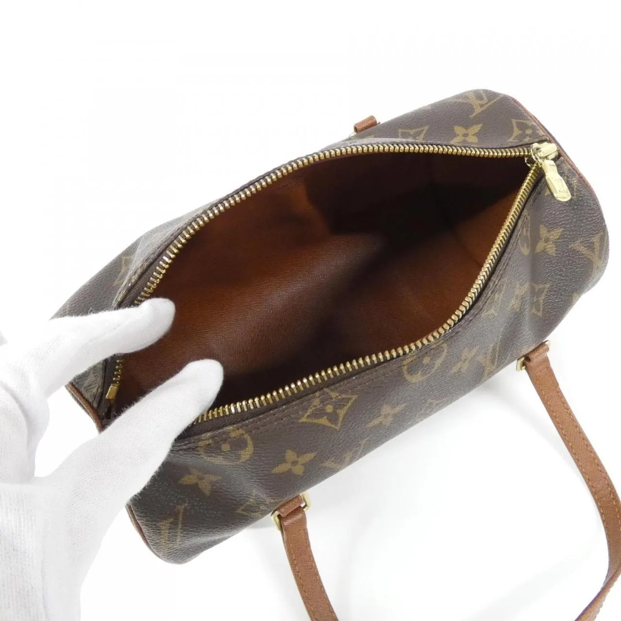 LOUIS VUITTON Papillon M51366 Handbag Monogram 黑色 Monogram 中古品A - 縮圖 8