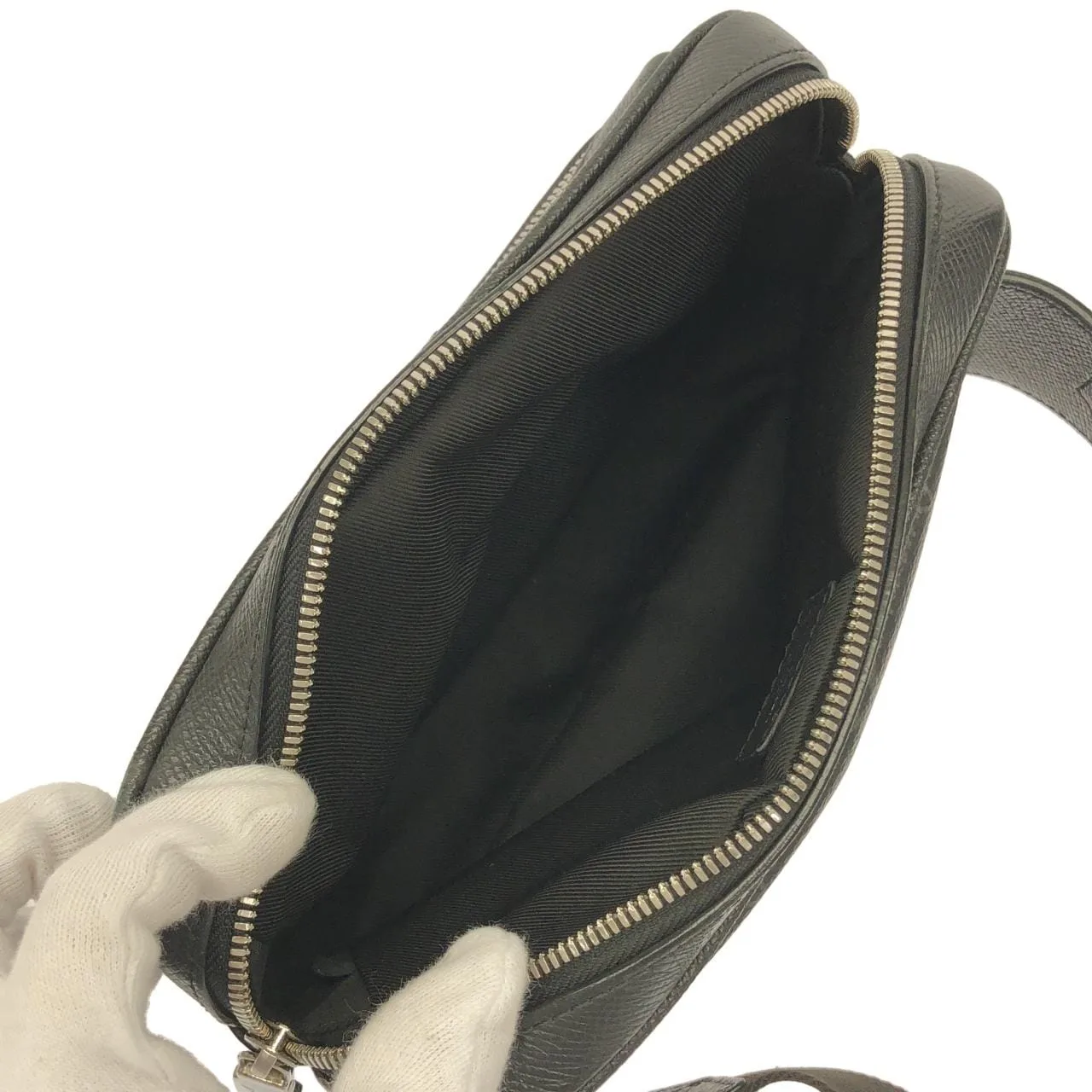 LOUIS VUITTON Bum Bag M30245 Shoulder Canvas 黑色 帆布 中古品B - 縮圖 8