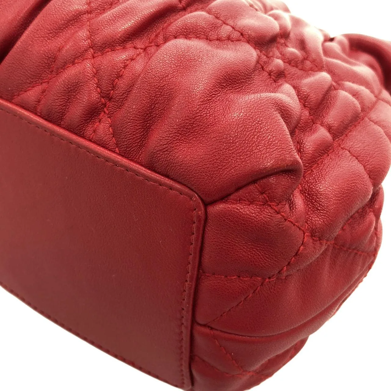 DIOR 肩背包 皮革 紅色 皮革 中古品A - 縮圖 3