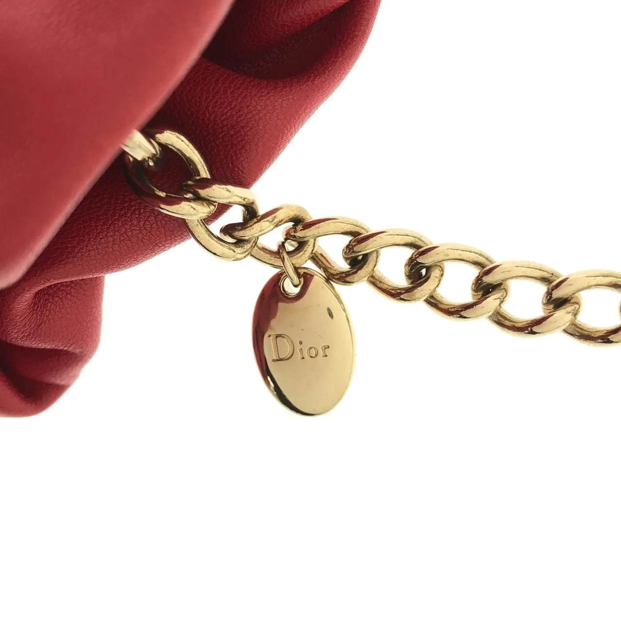 DIOR 肩背包 皮革 紅色 皮革 中古品A - 縮圖 4