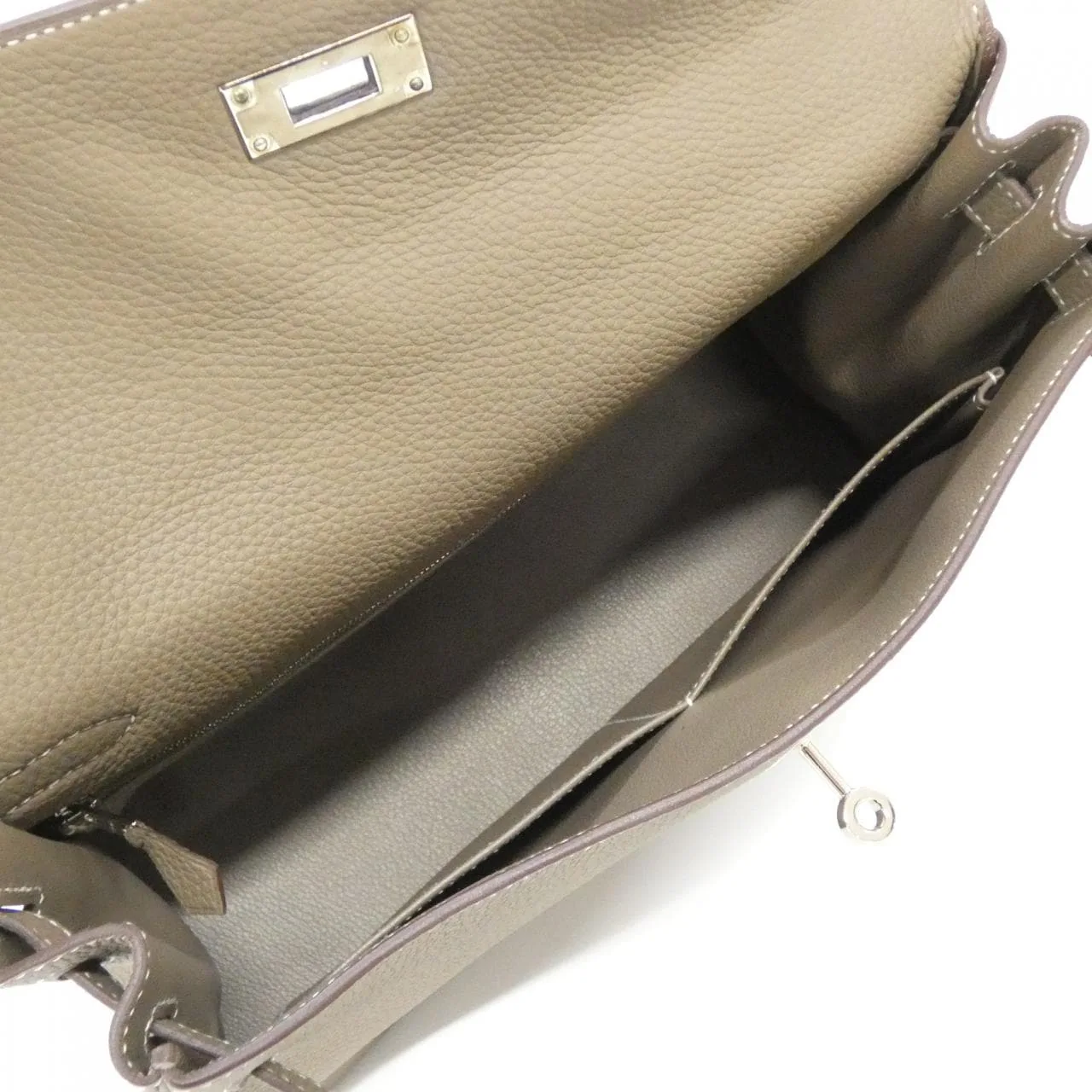 HERMES 028747CK Handbag Togo Etoupe Togo Leather - Thumbnail 9