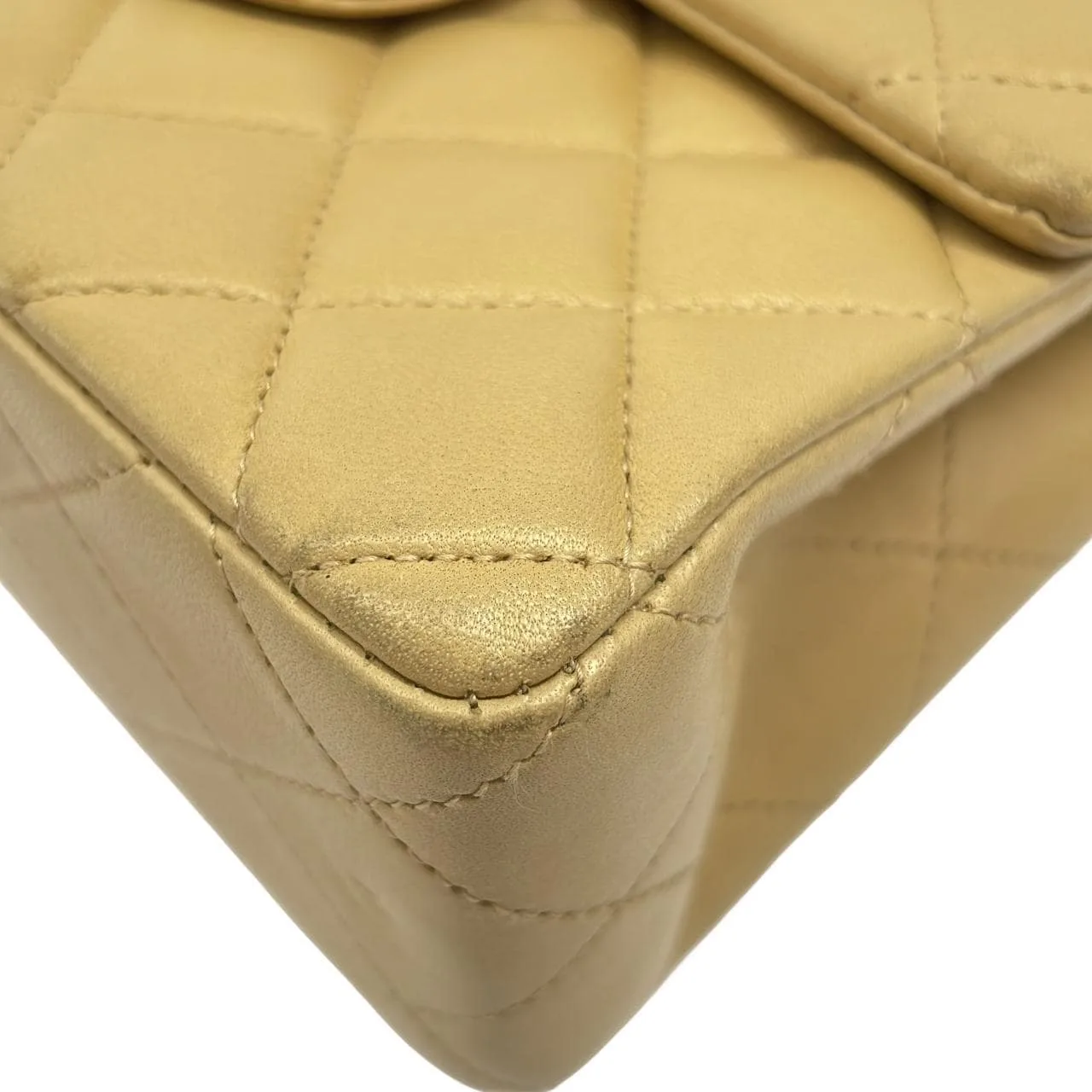 CHANEL Matelasse 1115 Shoulder Lambskin Beige Lambskin Rank A - Thumbnail 3