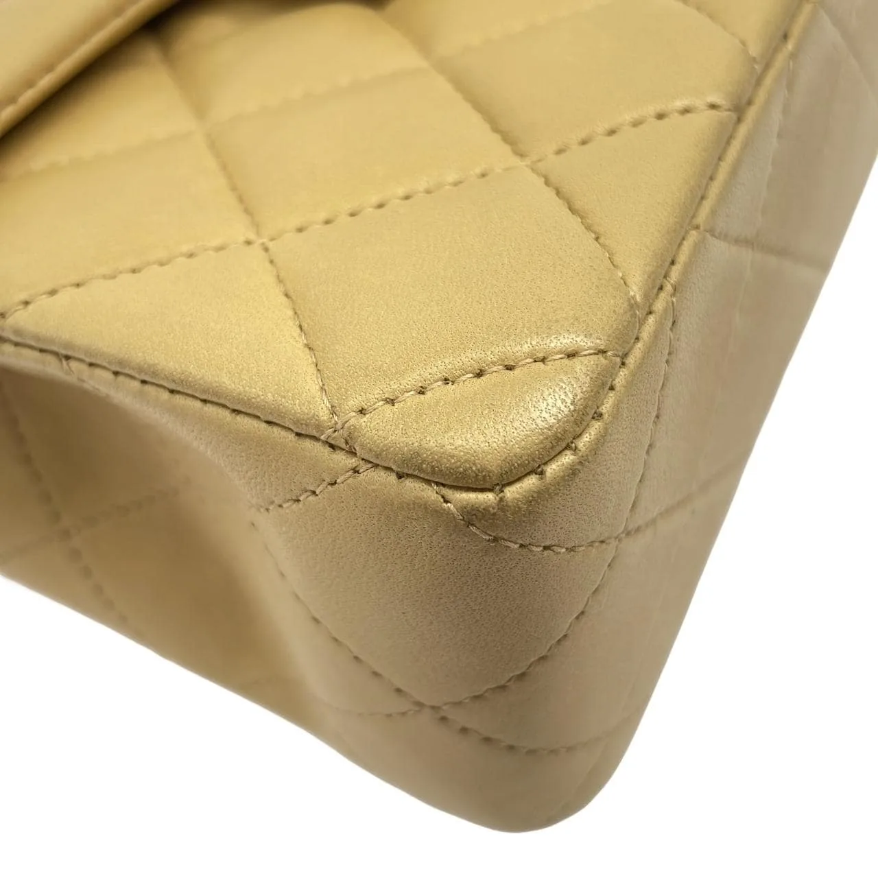 CHANEL Matelasse 1115 Shoulder Lambskin Beige Lambskin Rank A - Thumbnail 4