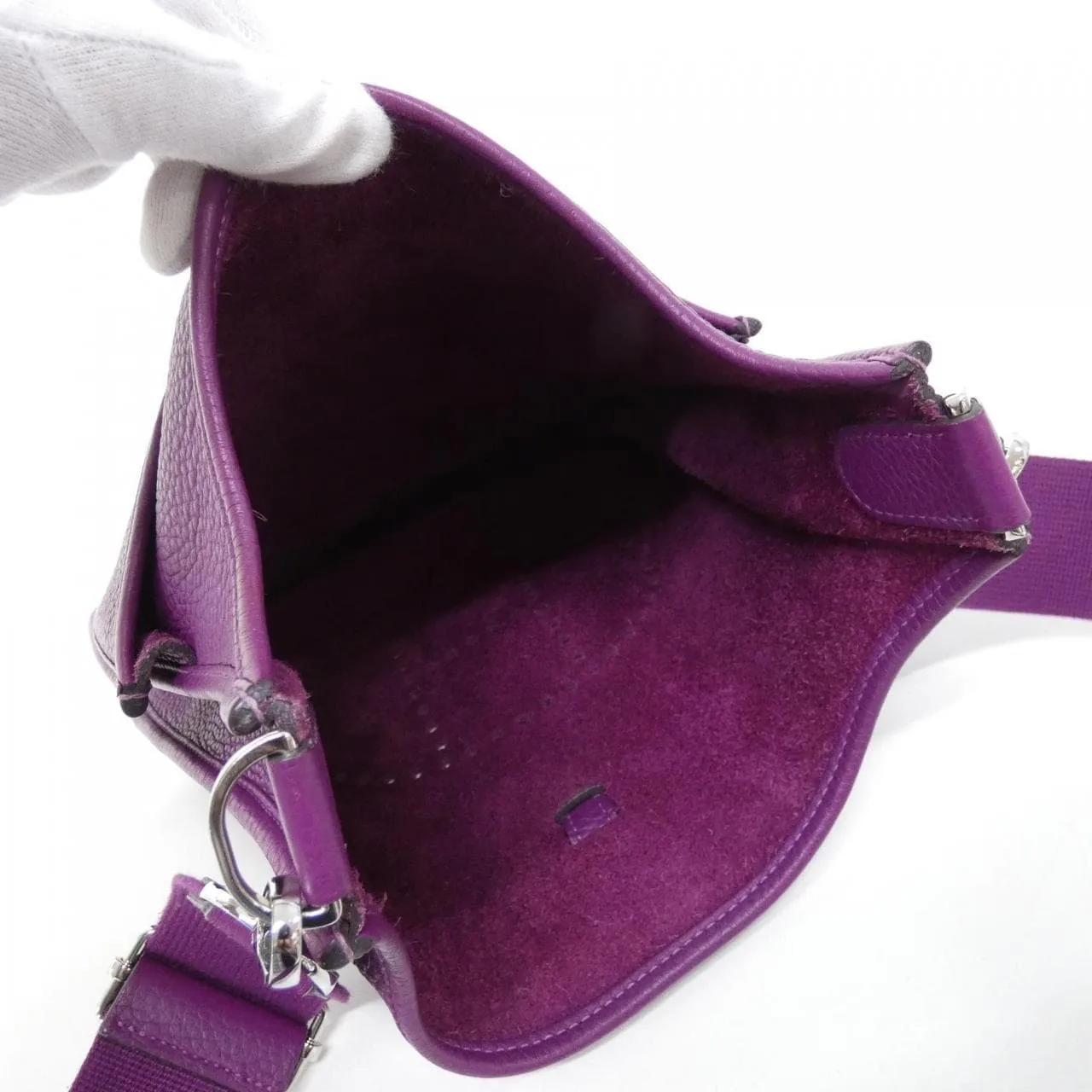 HERMES Evelyne 056277CK Shoulder Clemence 黑色 Clemence 皮 中古品A - 縮圖 8