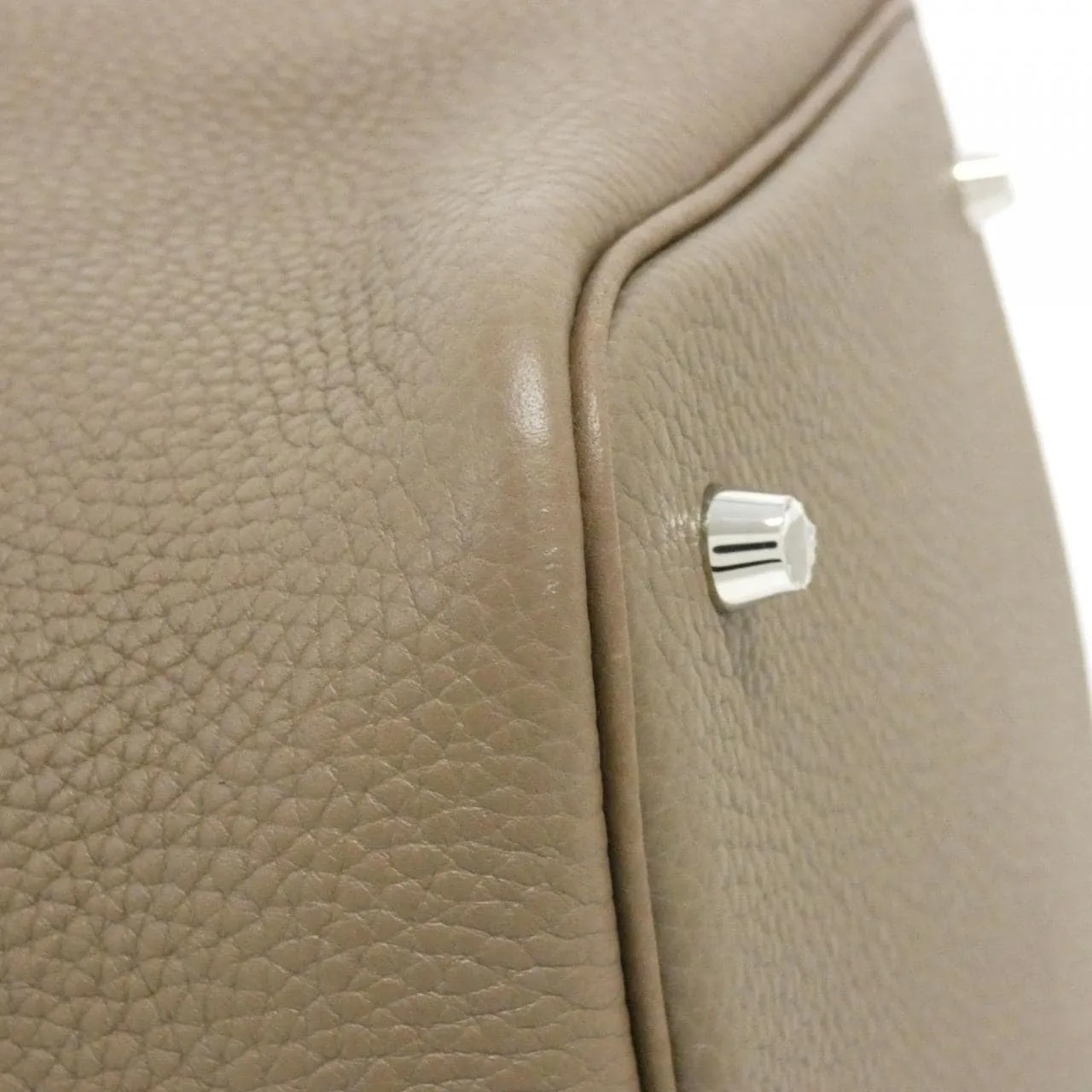 HERMES Picotin 060991CK Handbag Clemence Etoupe Clemence Leather Rank A - Thumbnail 3