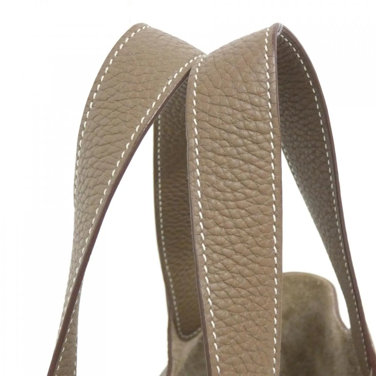 HERMES Picotin 060991CK Handbag Clemence Etoupe Clemence Leather Rank A - Thumbnail 6