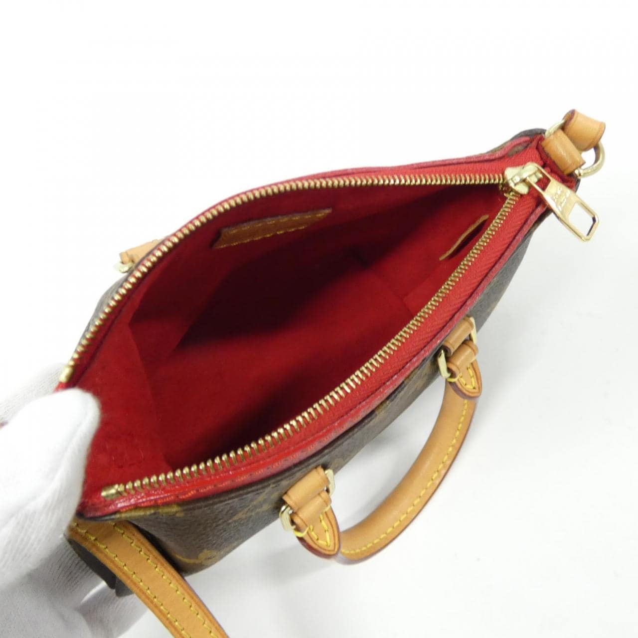 LOUIS VUITTON M61254 Handbag Monogram 黑色 Monogram 中古品A - 縮圖 7