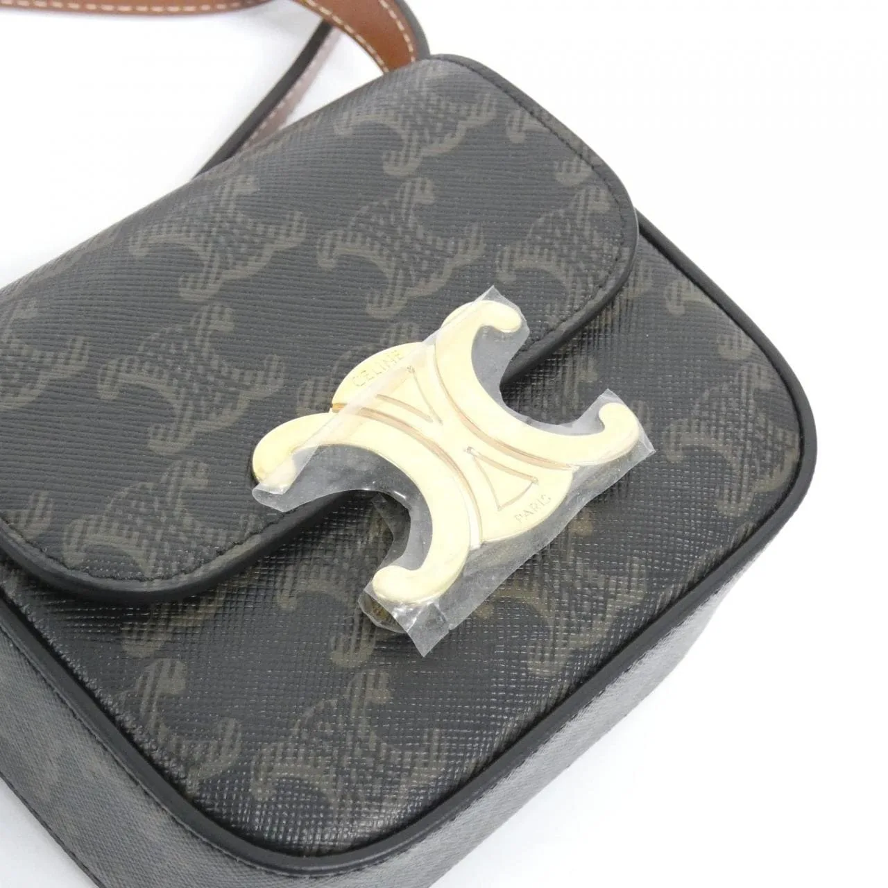 CELINE 10I512DQB Shoulder Canvas Black Canvas Rank A - Thumbnail 4