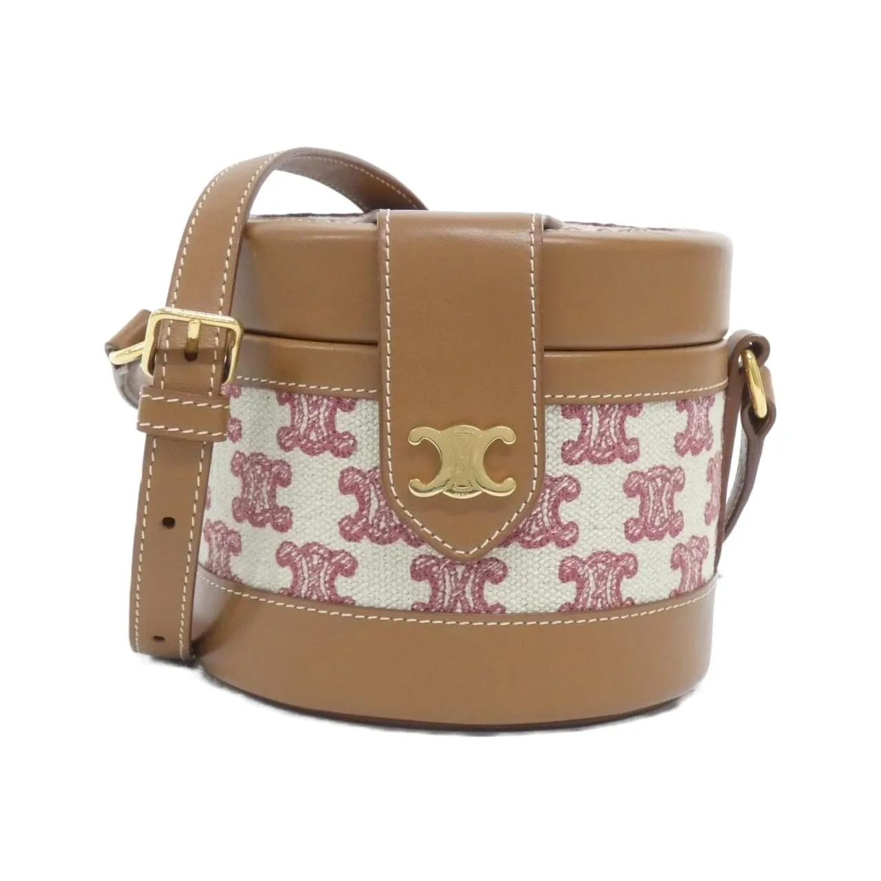 CELINE Shoulder Canvas Red