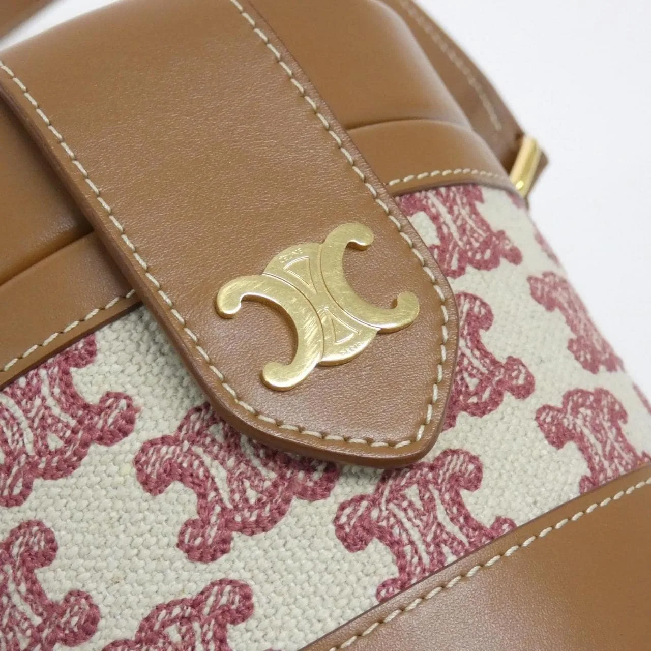 CELINE Shoulder Canvas 紅色 帆布 中古品A - 縮圖 5