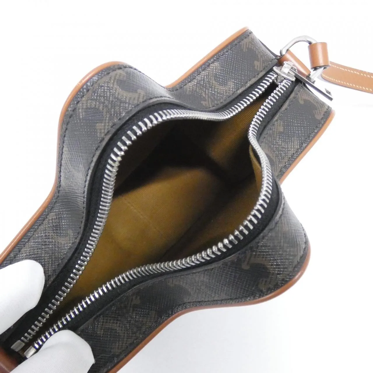 CELINE Shoulder Canvas 黑色 帆布 中古品A - 縮圖 6