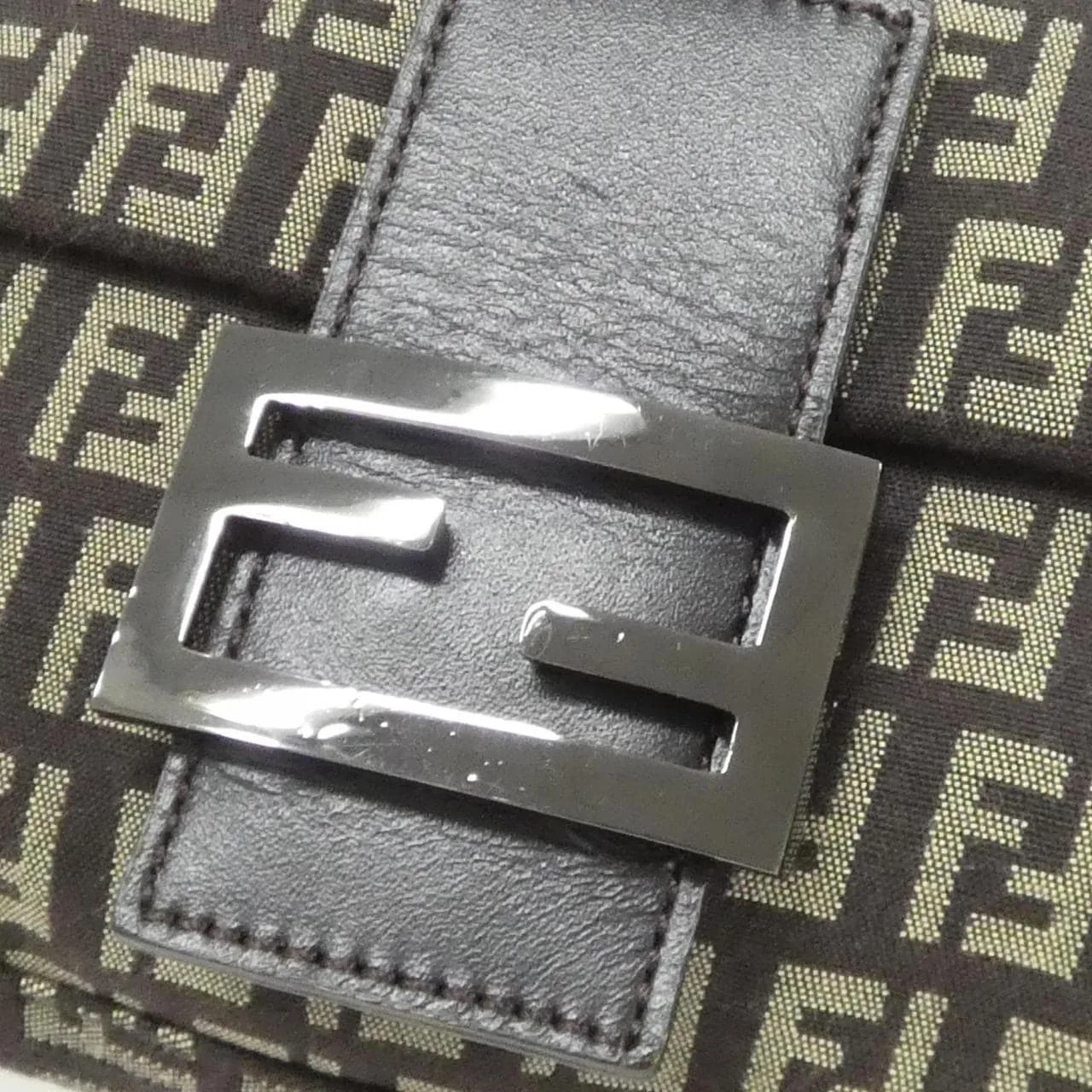 FENDI Baguette 8BR000 JQ4 Shoulder Canvas Black Canvas - Thumbnail 4