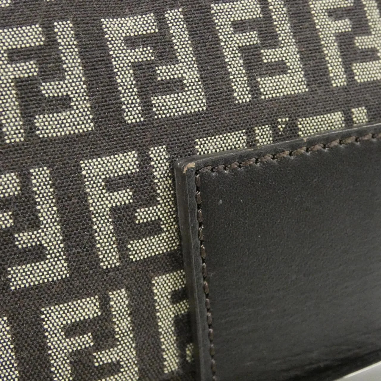 FENDI Baguette 8BR000 JQ4 Shoulder Canvas Black Canvas - Thumbnail 5