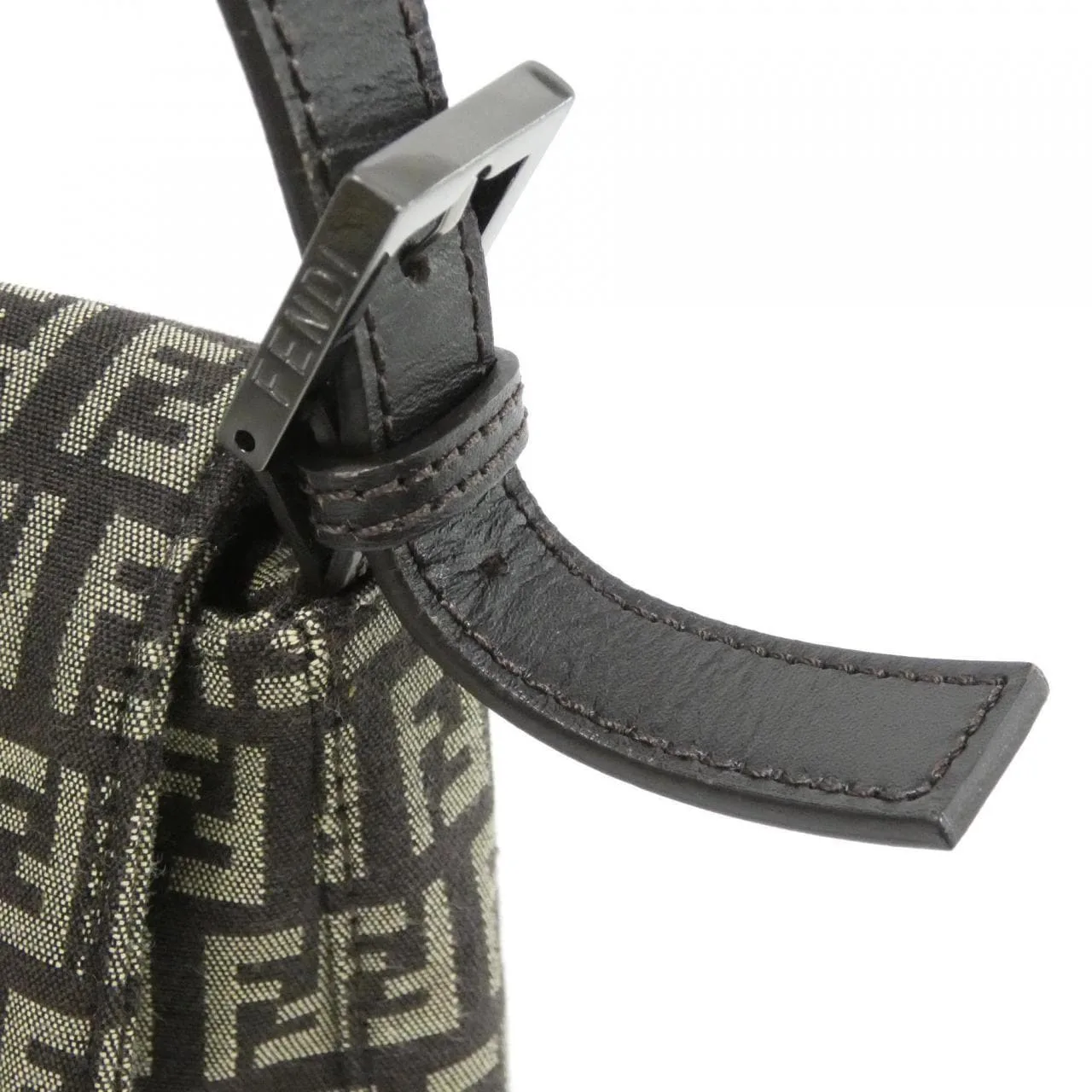 FENDI Baguette 8BR000 JQ4 Shoulder Canvas Black Canvas - Thumbnail 6