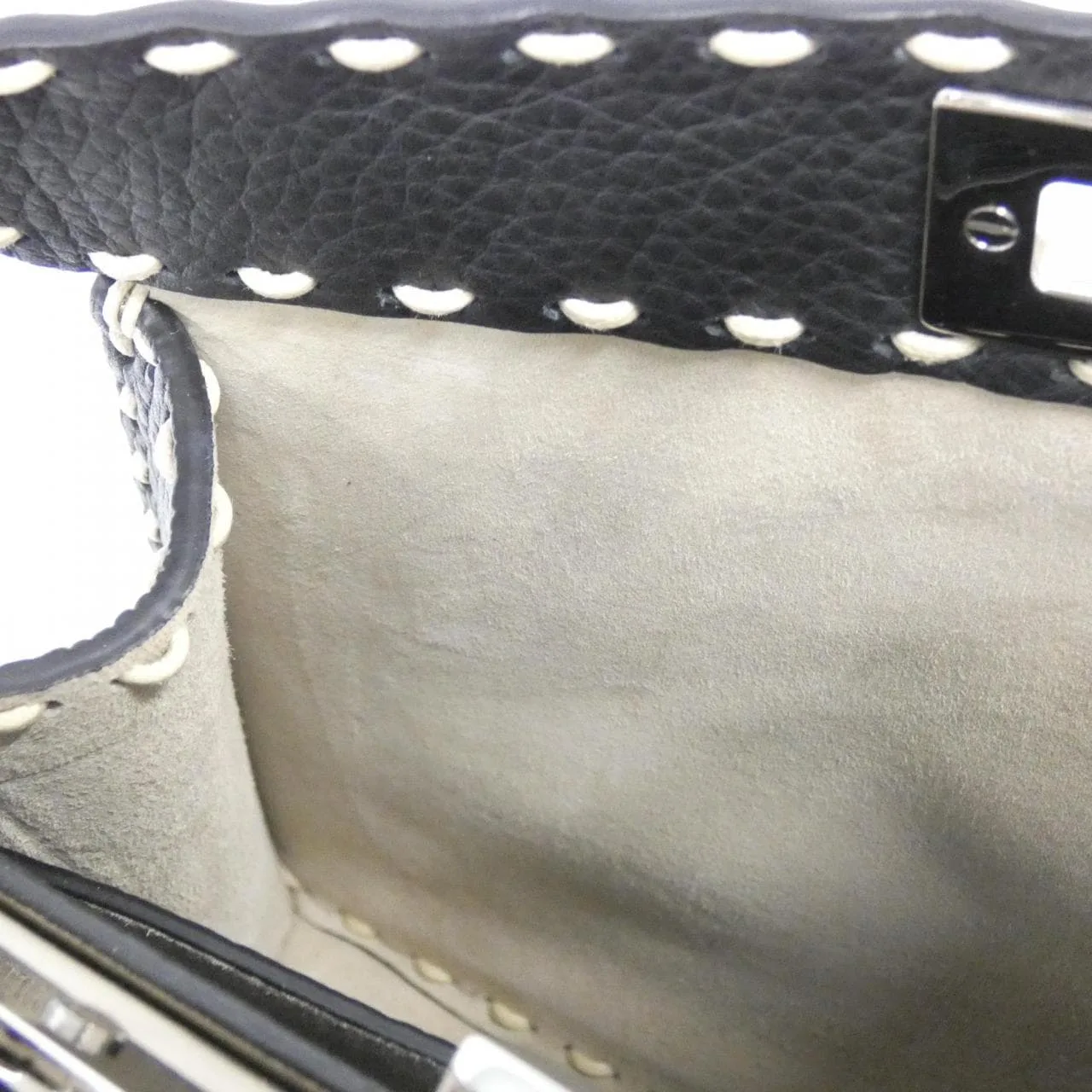 FENDI Peekaboo 8BN327 AKL3 Handbag Python Black Python Rank A - Thumbnail 7