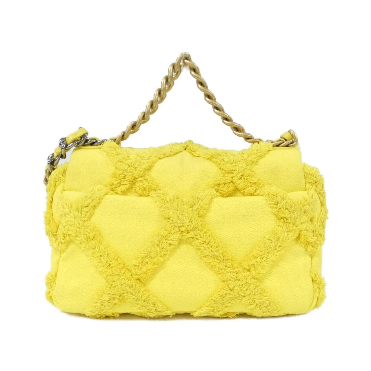 CHANEL Chanel 19 AS1160 Shoulder Canvas Yellow Canvas - Thumbnail 2