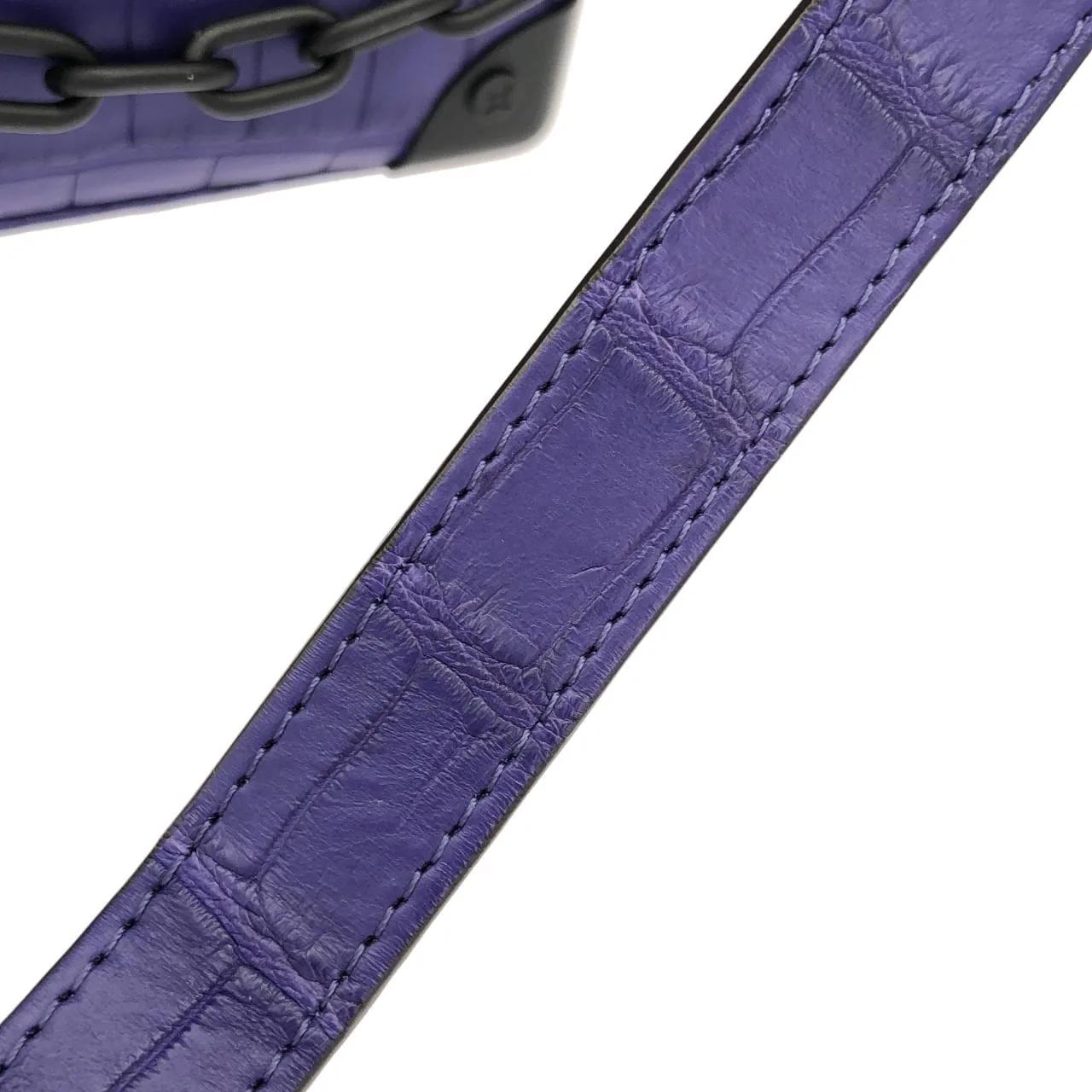 LOUIS VUITTON Shoulder Leather Purple Leather Rank A - Thumbnail 7