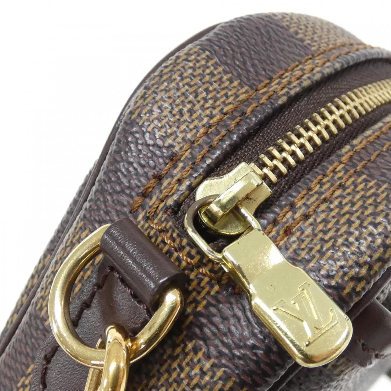 LOUIS VUITTON Pochette N51296 Shoulder Damier 黑色 Damier 中古品A - 縮圖 4