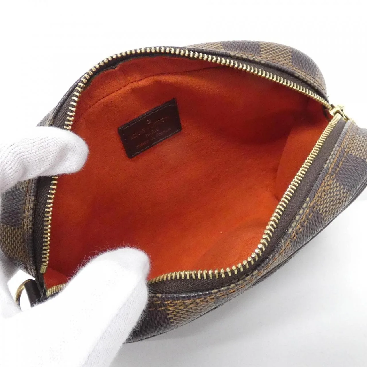 LOUIS VUITTON Pochette N51296 Shoulder Damier 黑色 Damier 中古品A - 縮圖 6