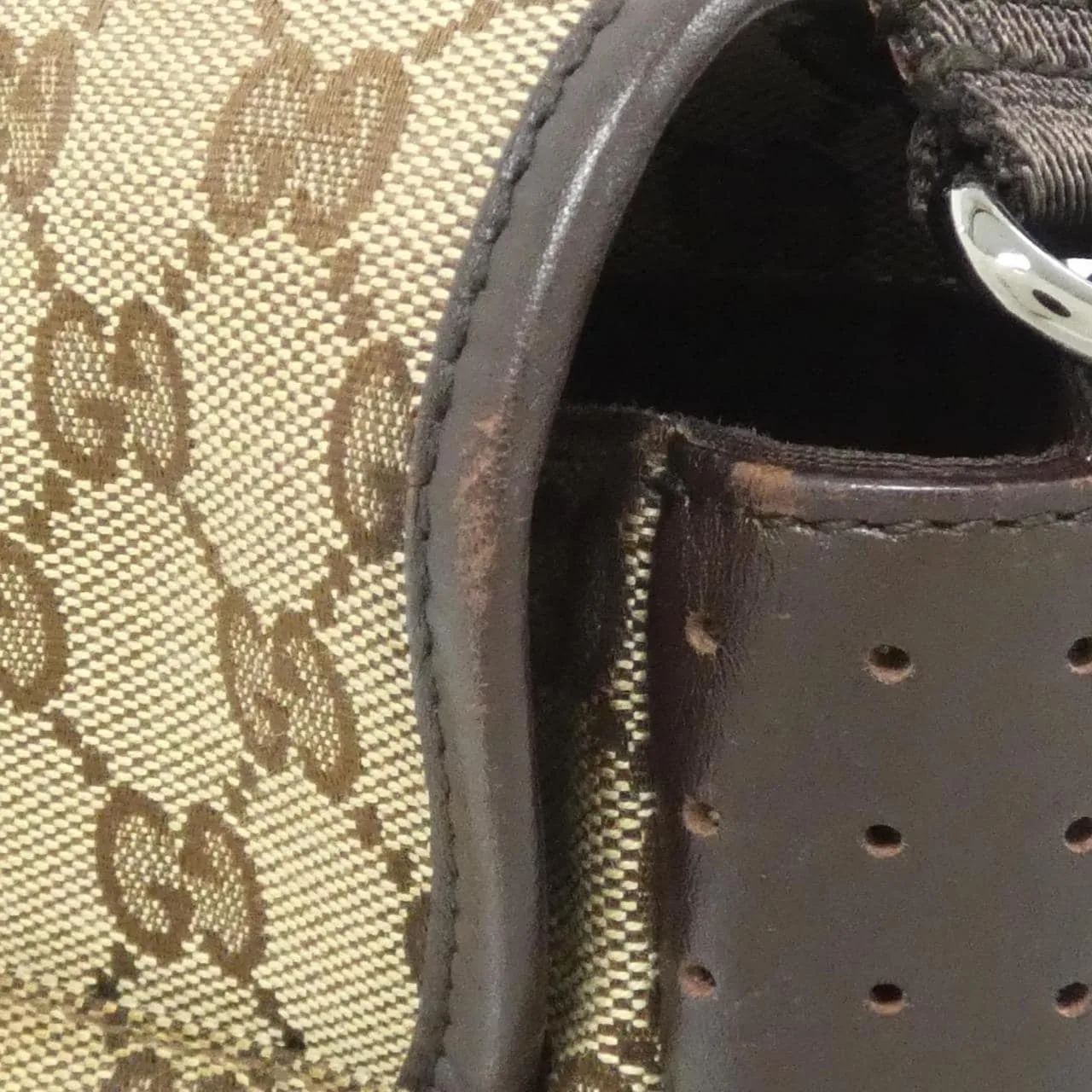 GUCCI 145859 Shoulder Canvas Beige Canvas - Thumbnail 4